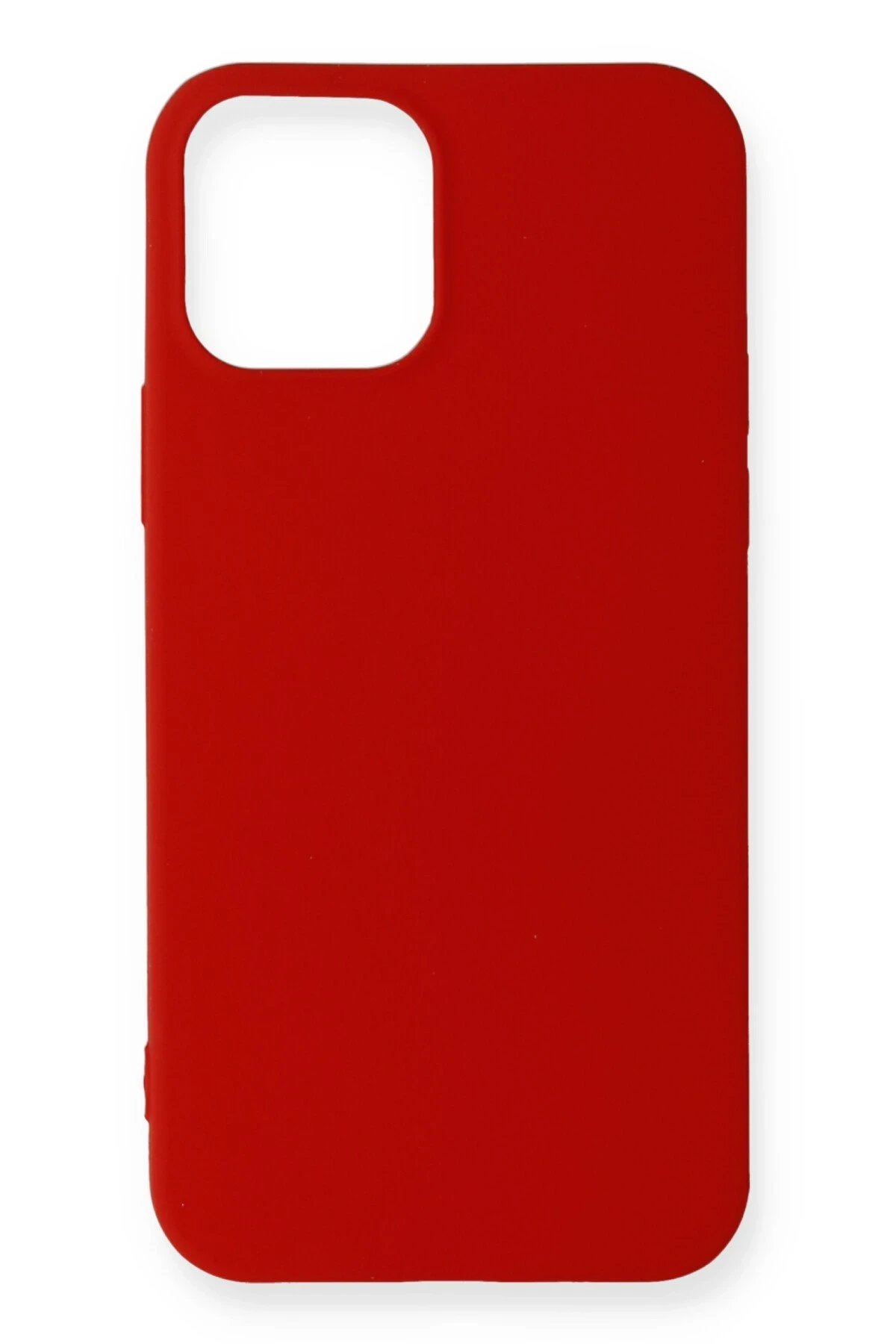 iPhone 12 Mini Kılıf First Silikon - Koyu Kırmızı-(5796)