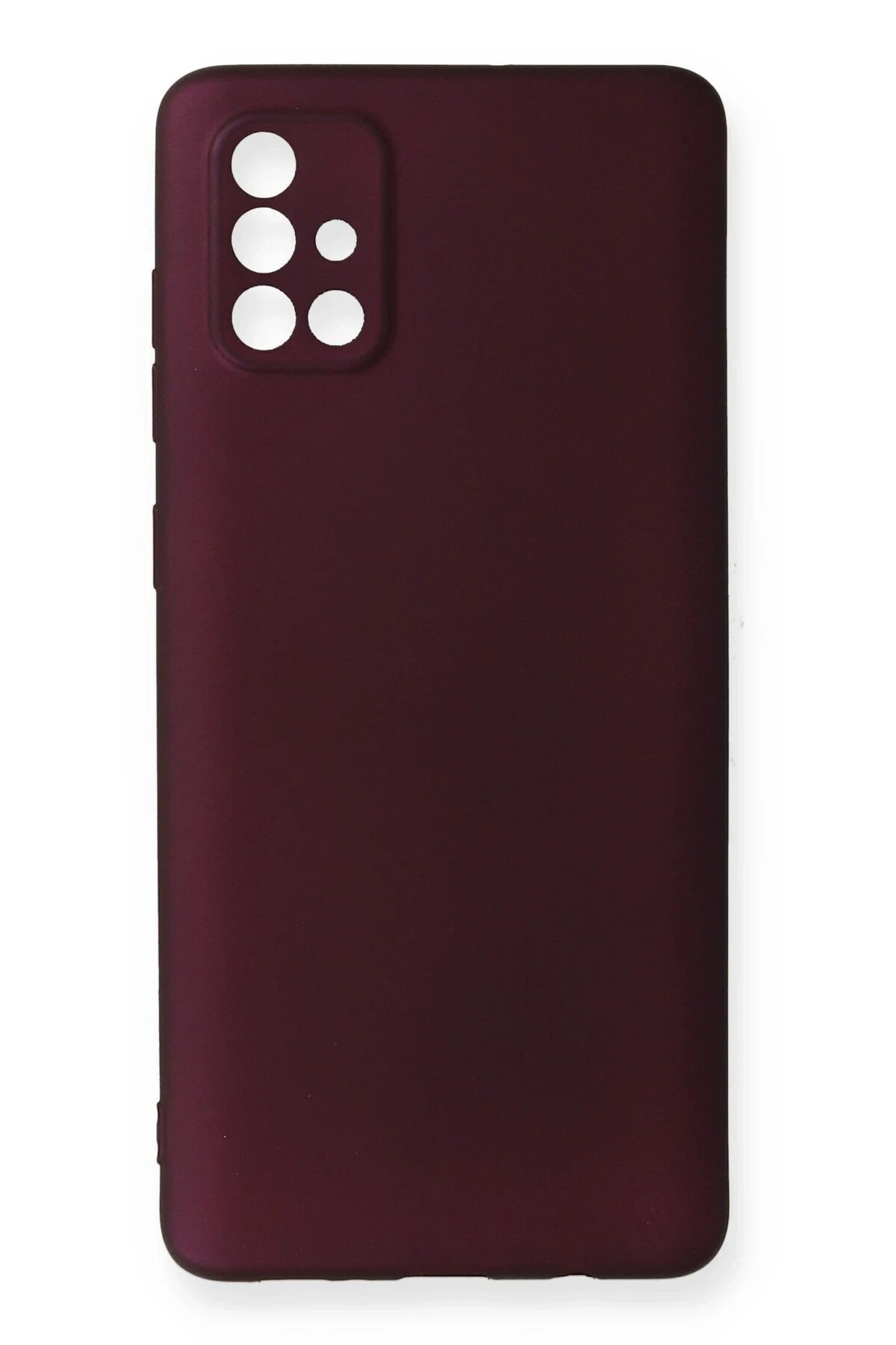 Samsung Galaxy A71 Kılıf First Silikon - Mürdüm-(5796)