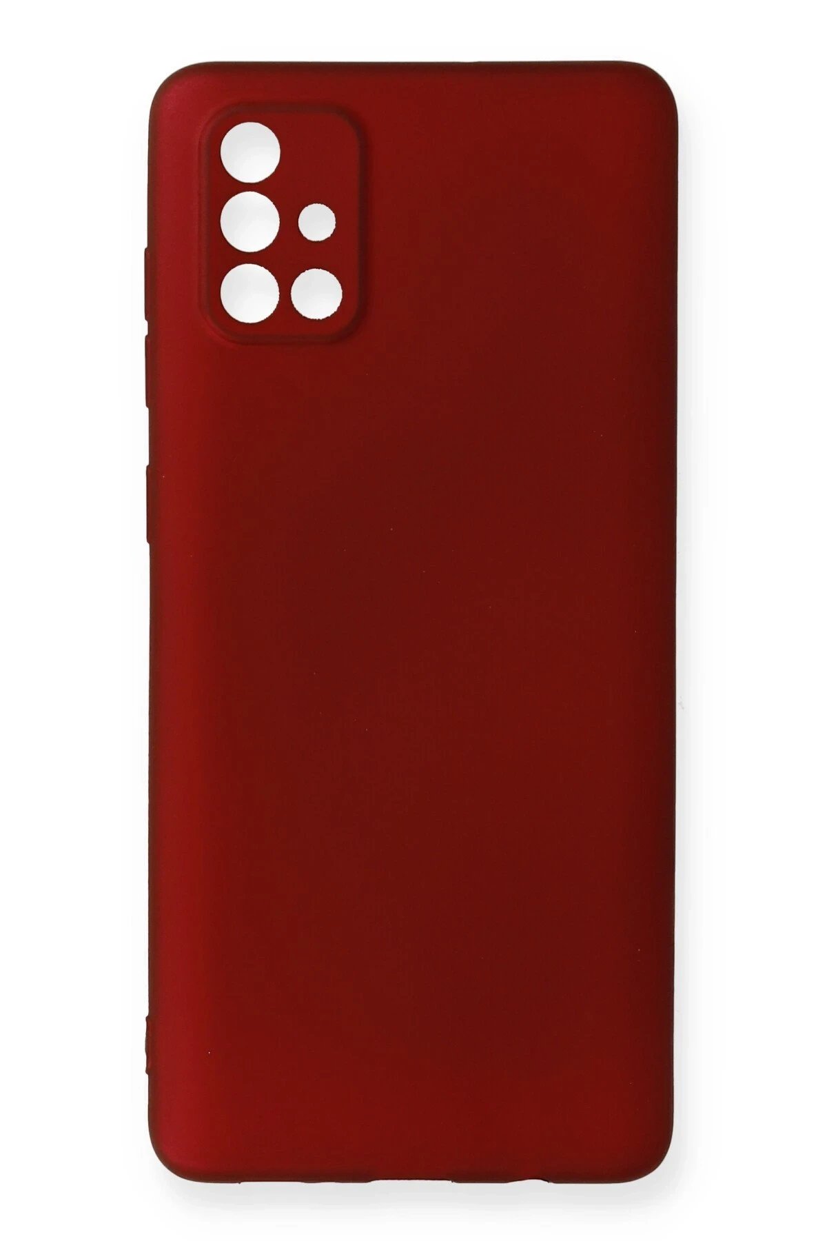 Samsung Galaxy A71 Kılıf First Silikon - Bordo-(5796)
