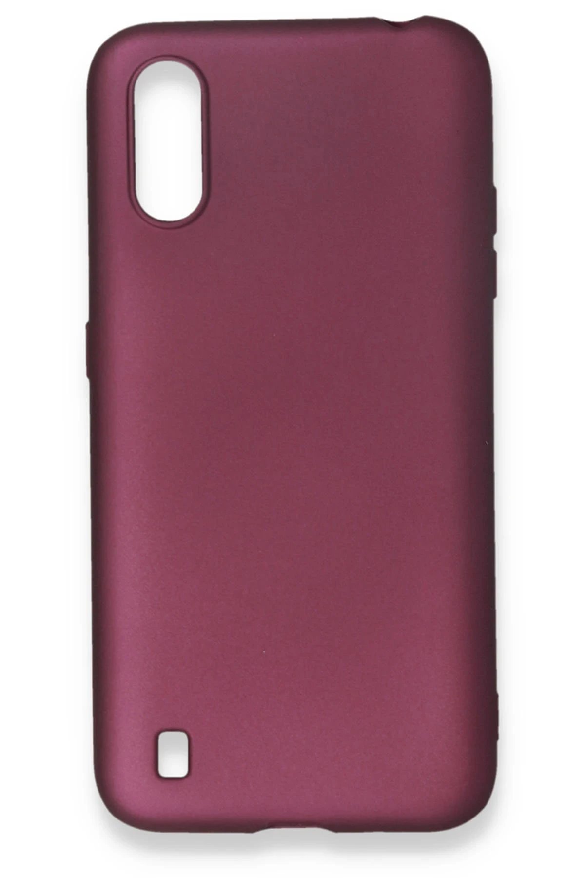 Samsung Galaxy A01 Kılıf First Silikon - Mürdüm-(5796)