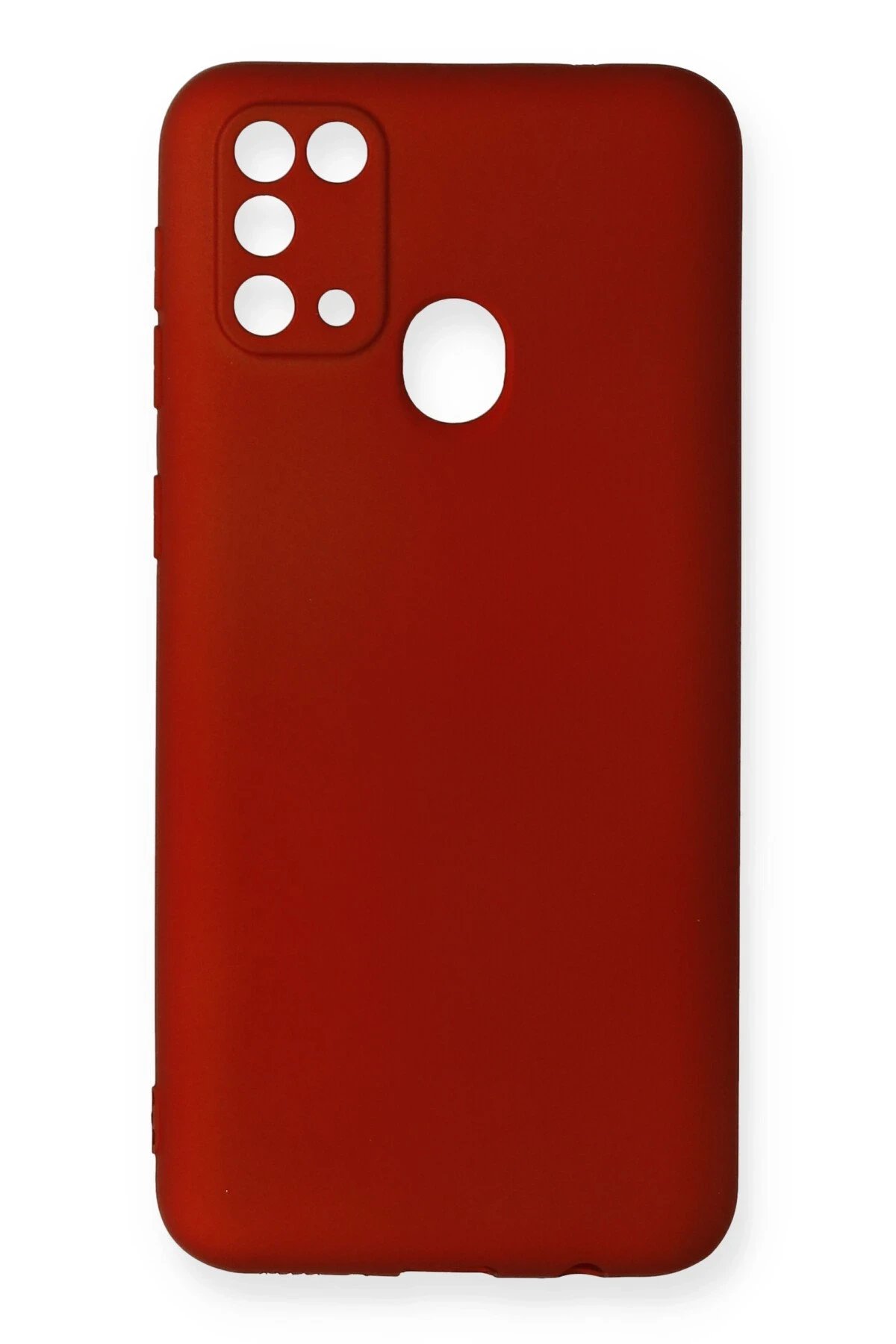 Samsung Galaxy M31 Kılıf First Silikon - Bordo-(5796)