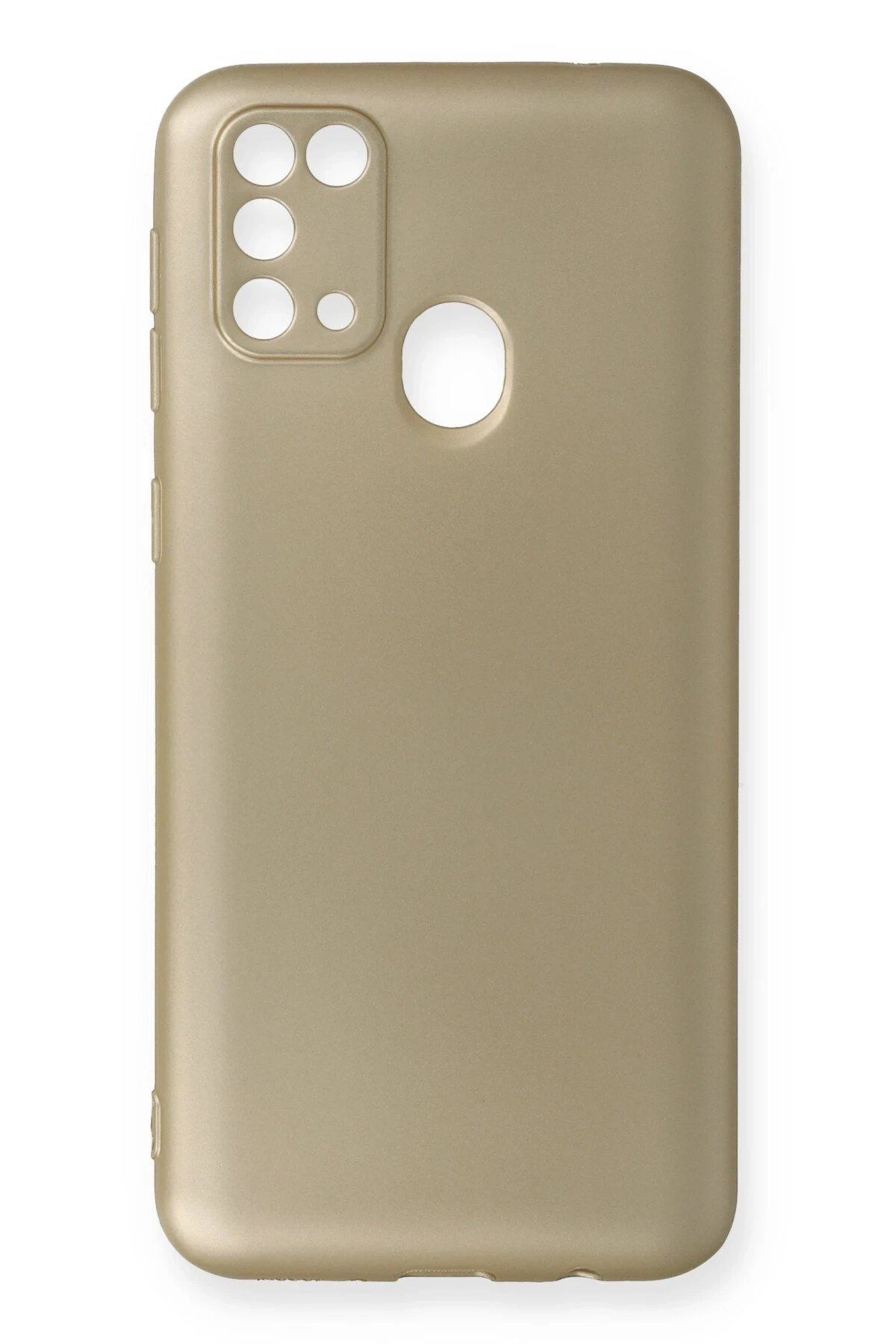 Samsung Galaxy M31 Kılıf First Silikon - Gold-(5796)