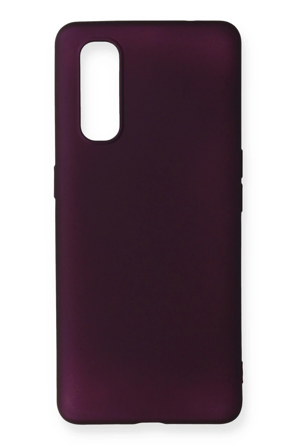 Oppo Find X2 Kılıf First Silikon - Mürdüm-(5796)