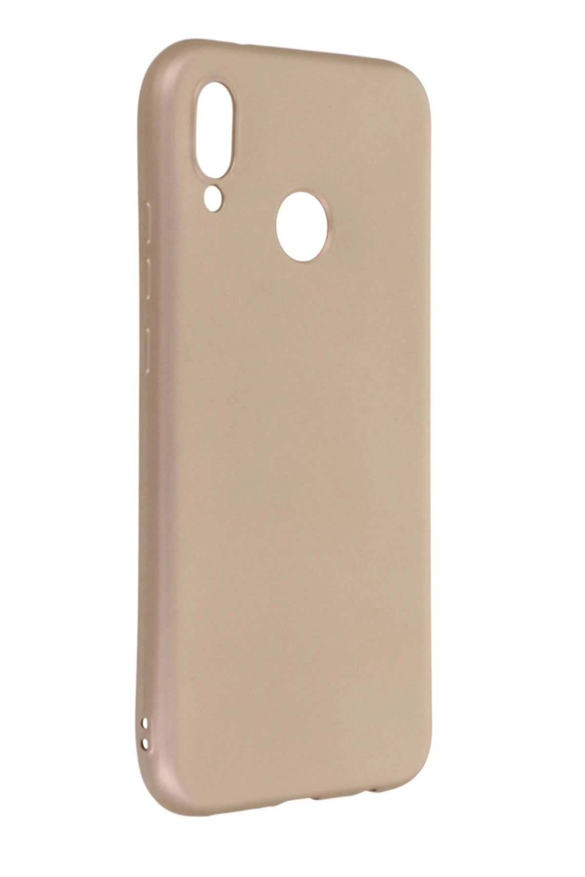 Huawei P20 Lite Kılıf First Silikon - Gold-(5796)