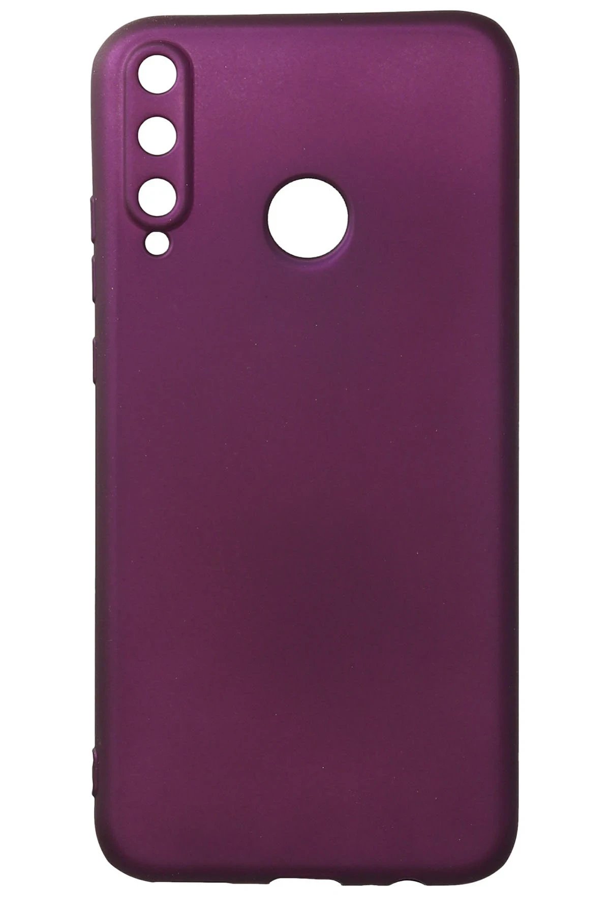 Huawei P40 Lite E Kılıf First Silikon - Mürdüm-(5796)