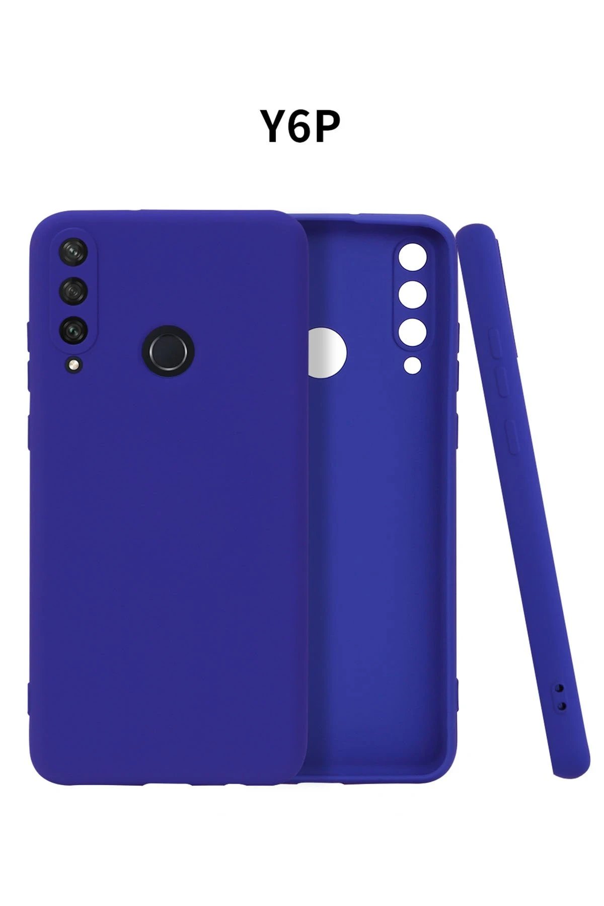 Huawei Y6P Kılıf First Silikon - Lacivert-(5796)