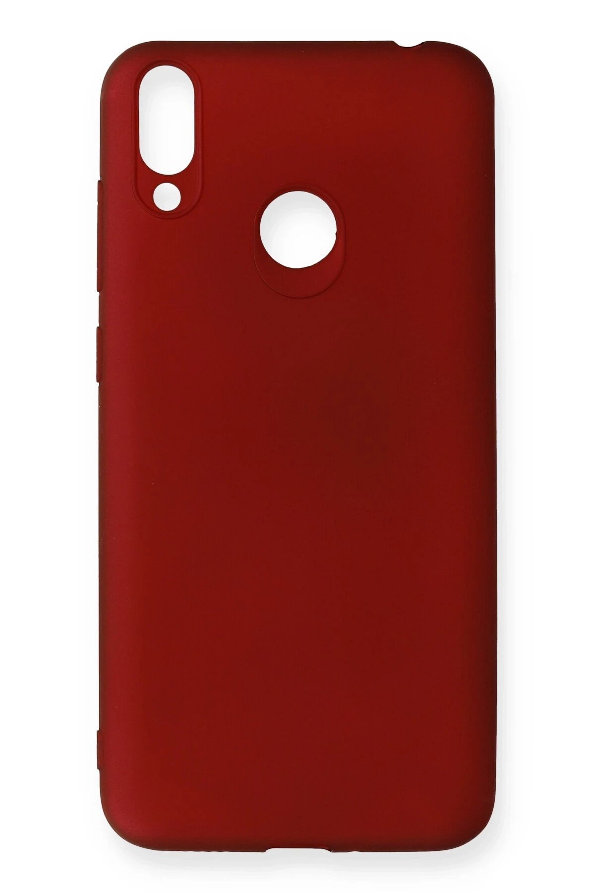 Huawei Honor 8C Kılıf First Silikon - Bordo-(5796)