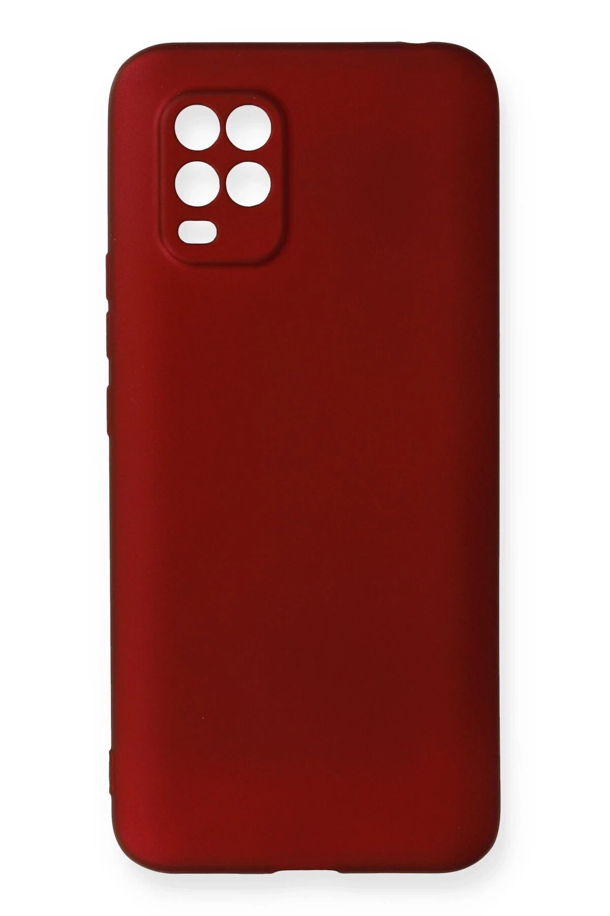 Xiaomi Mi 10 Lite Kılıf First Silikon - Bordo-(5796)