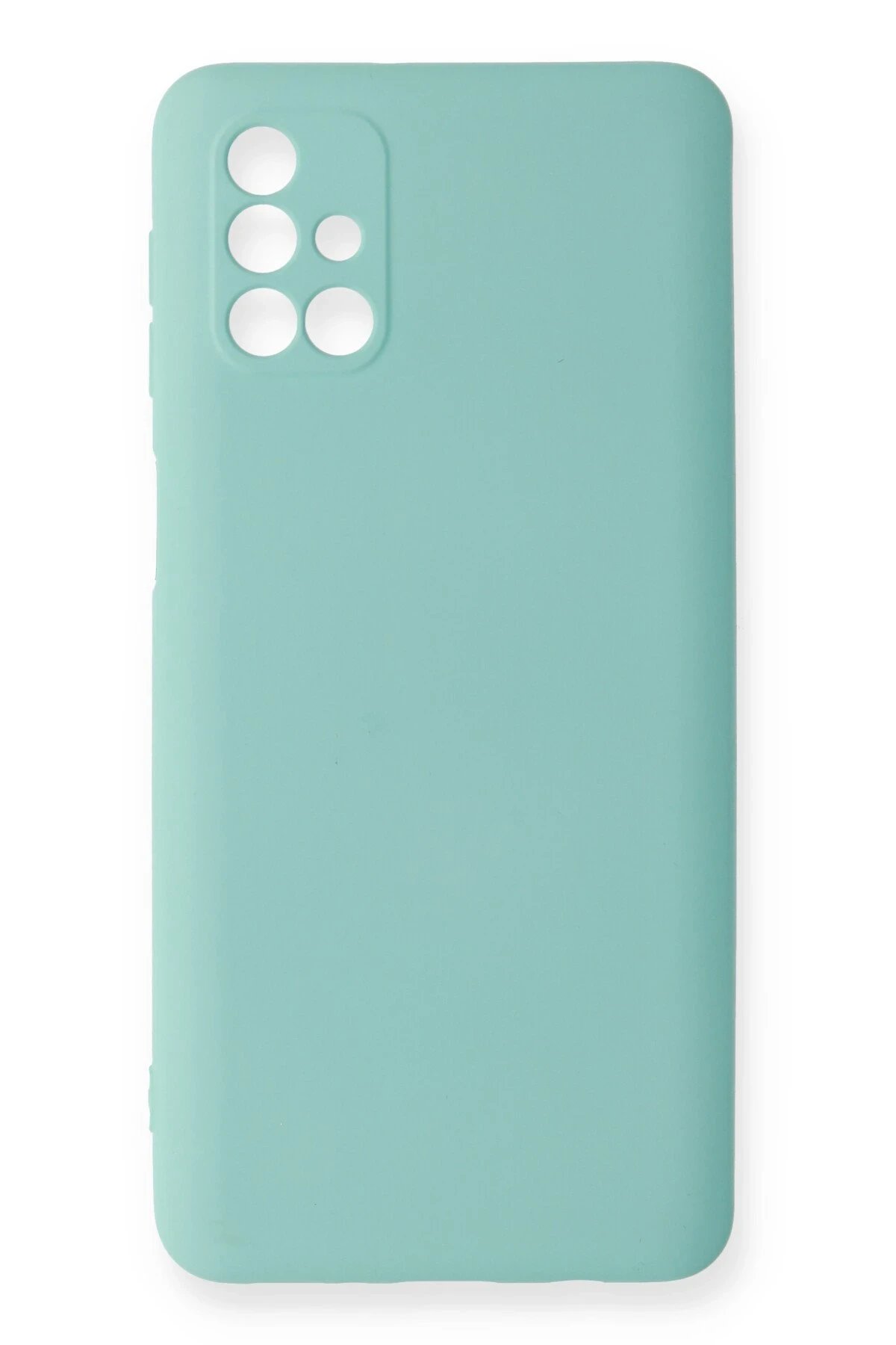 Samsung Galaxy M31S Kılıf Nano içi Kadife Silikon - Turkuaz-(5796)