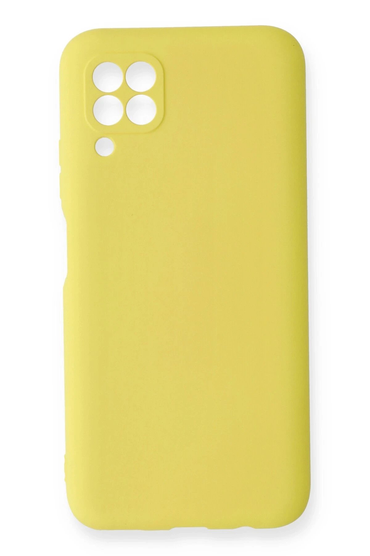 Huawei P40 Lite Kılıf Nano içi Kadife Silikon - Sarı-(5796)