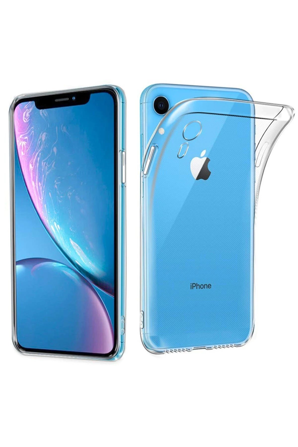 iPhone XR Kılıf Lüx Şeffaf Silikon-(5796)
