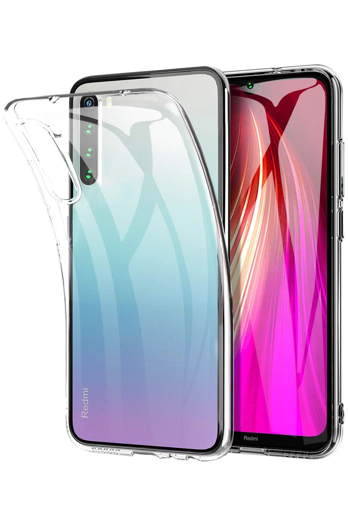 Xiaomi Redmi Note 8 Kılıf Lüx Şeffaf Silikon-(5796)