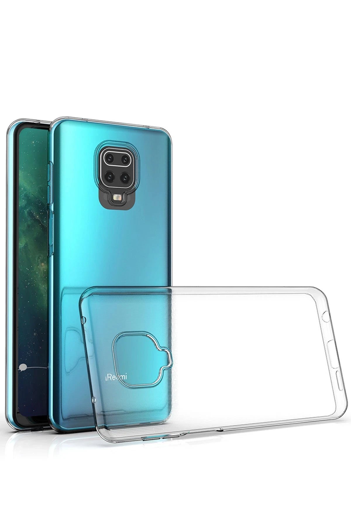 Xiaomi Redmi Note 9 Pro Kılıf Lüx Şeffaf Silikon - Şeffaf-(5796)