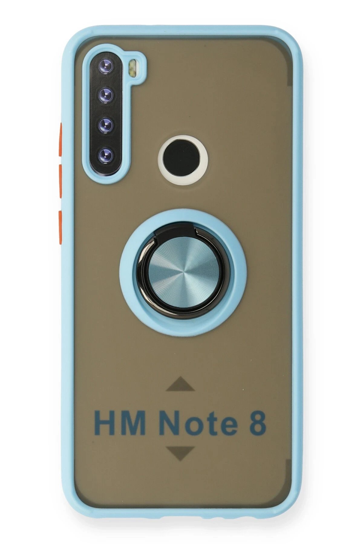 Xiaomi Redmi Note 8 Kılıf Montreal Yüzüklü Silikon Kapak - Buz Mavi-(5796)