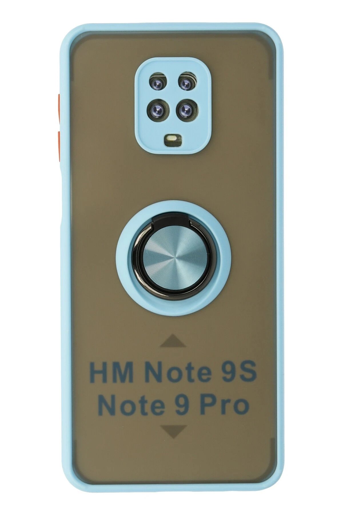 Xiaomi Redmi Note 9 Pro Kılıf Montreal Yüzüklü Silikon Kapak - Buz Mavi-(5796)