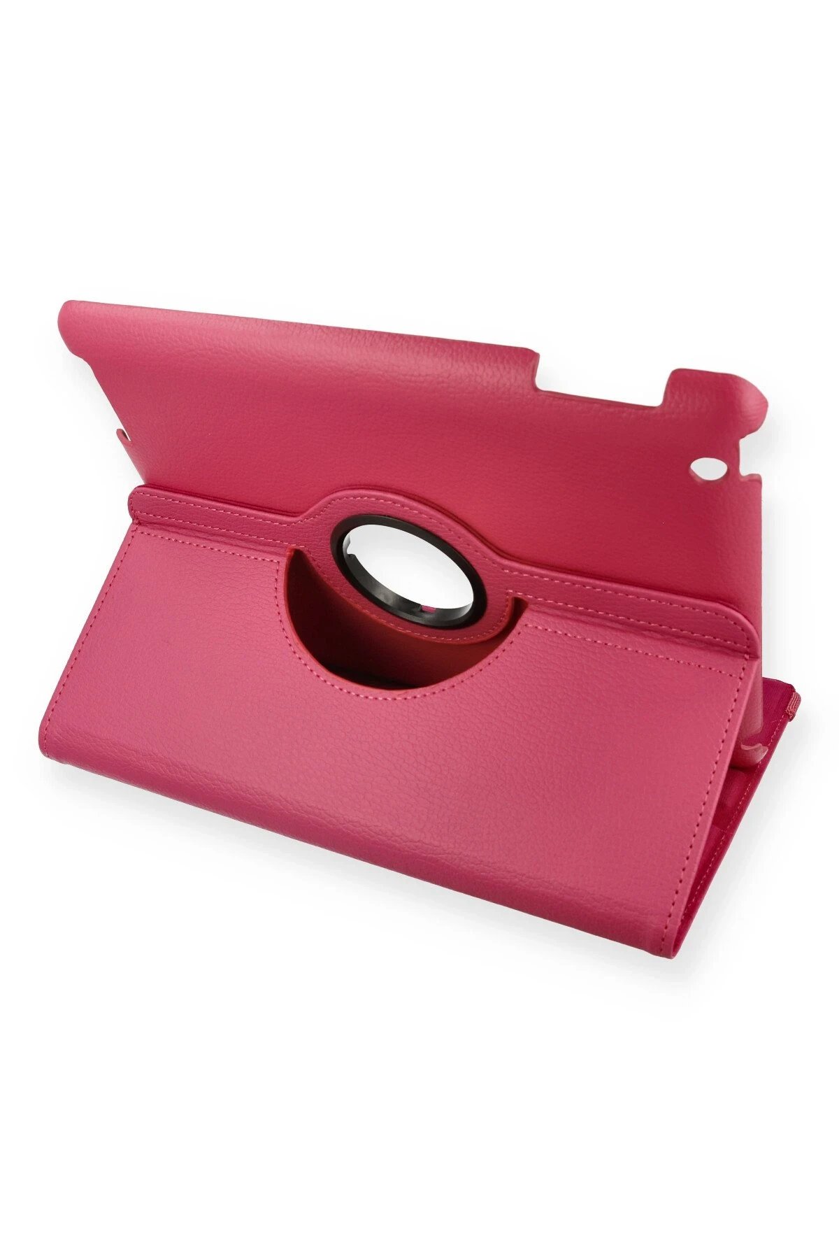 iPad 4 9.7 Kılıf 360 Tablet Deri Kılıf - Pembe-(5796)