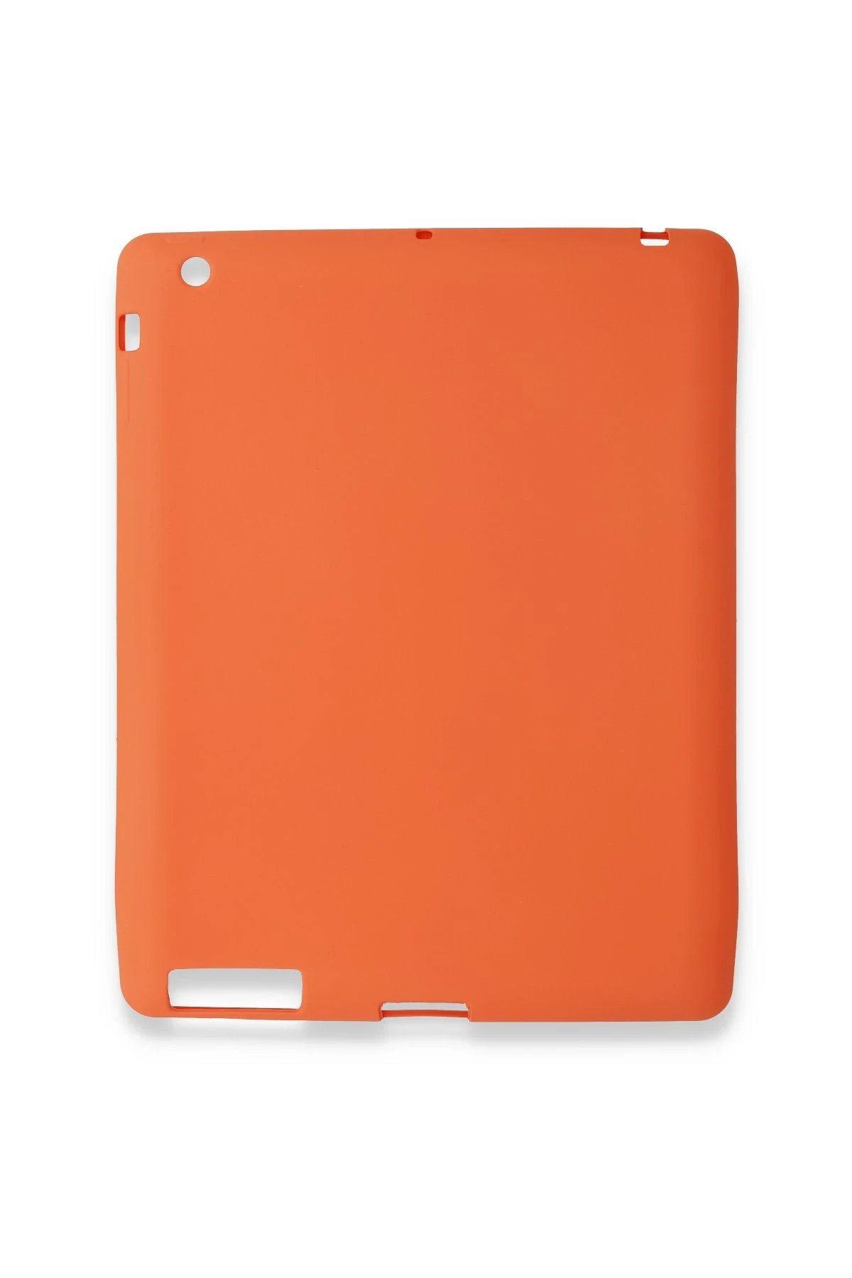 iPad 4 9.7 Kılıf Evo Tablet Silikon - Turuncu-(5796)