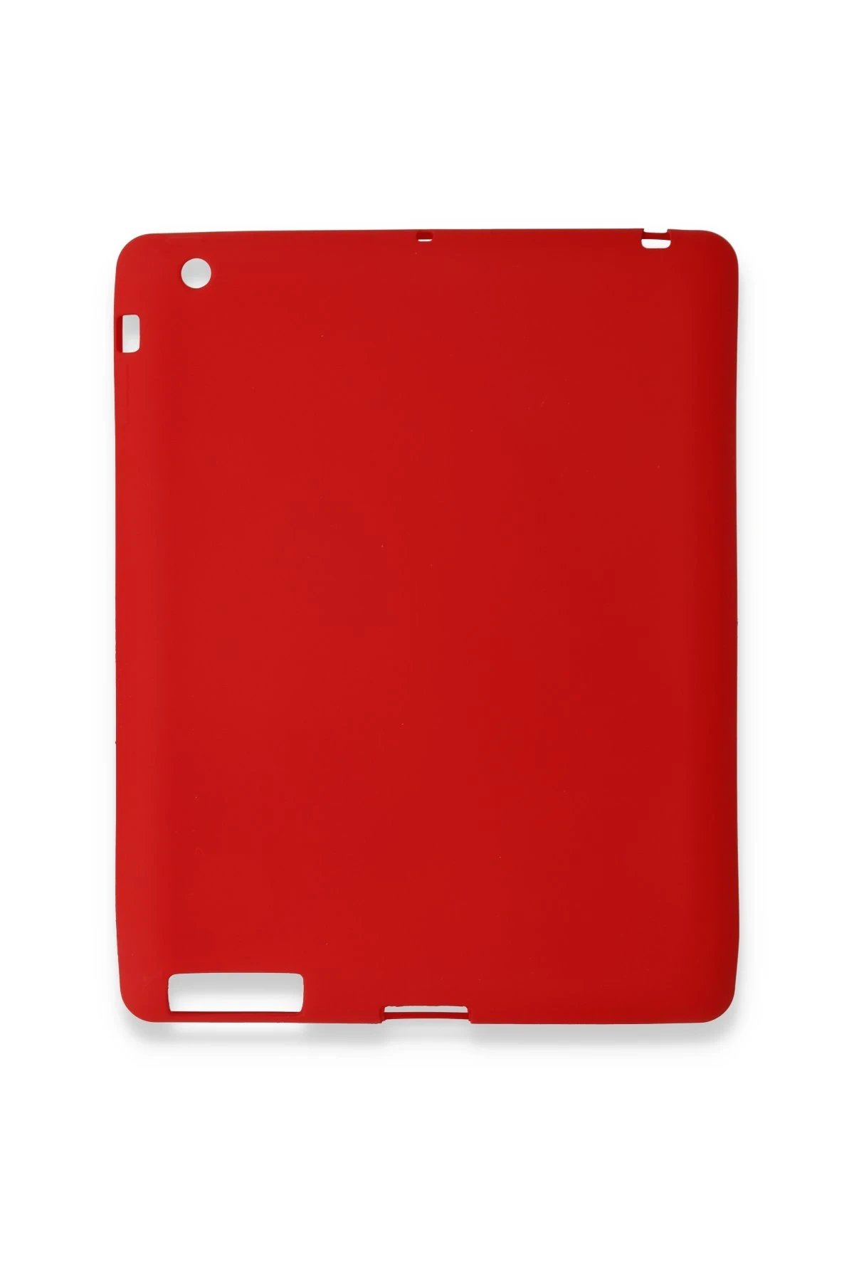 iPad 4 9.7 Kılıf Evo Tablet Silikon - Kırmızı-(5796)
