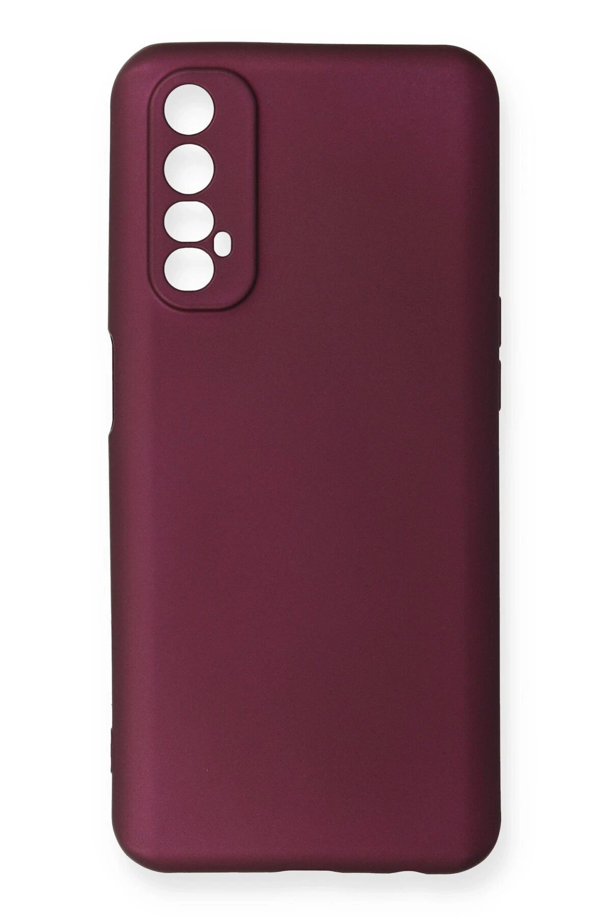 Realme 7 Kılıf First Silikon - Mürdüm-(5796)