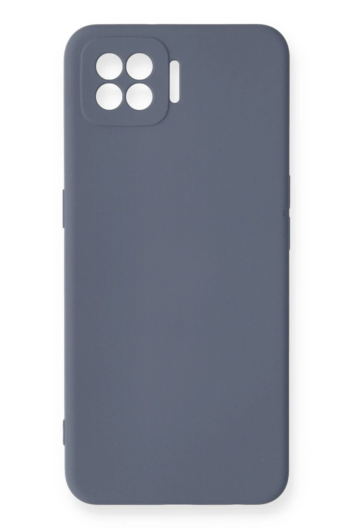 Oppo A73 Kılıf Nano içi Kadife Silikon - Gri-(5796)