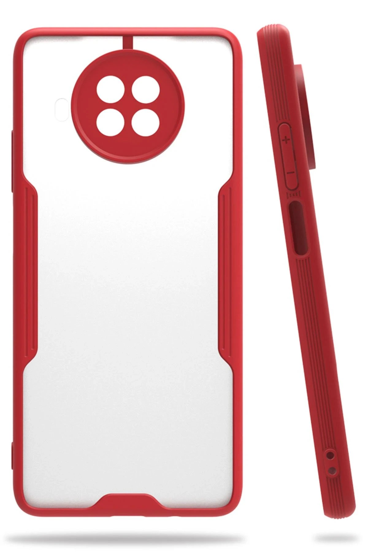 Xiaomi Mi 10T Lite Kılıf Platin Silikon - Kırmızı-(5796)