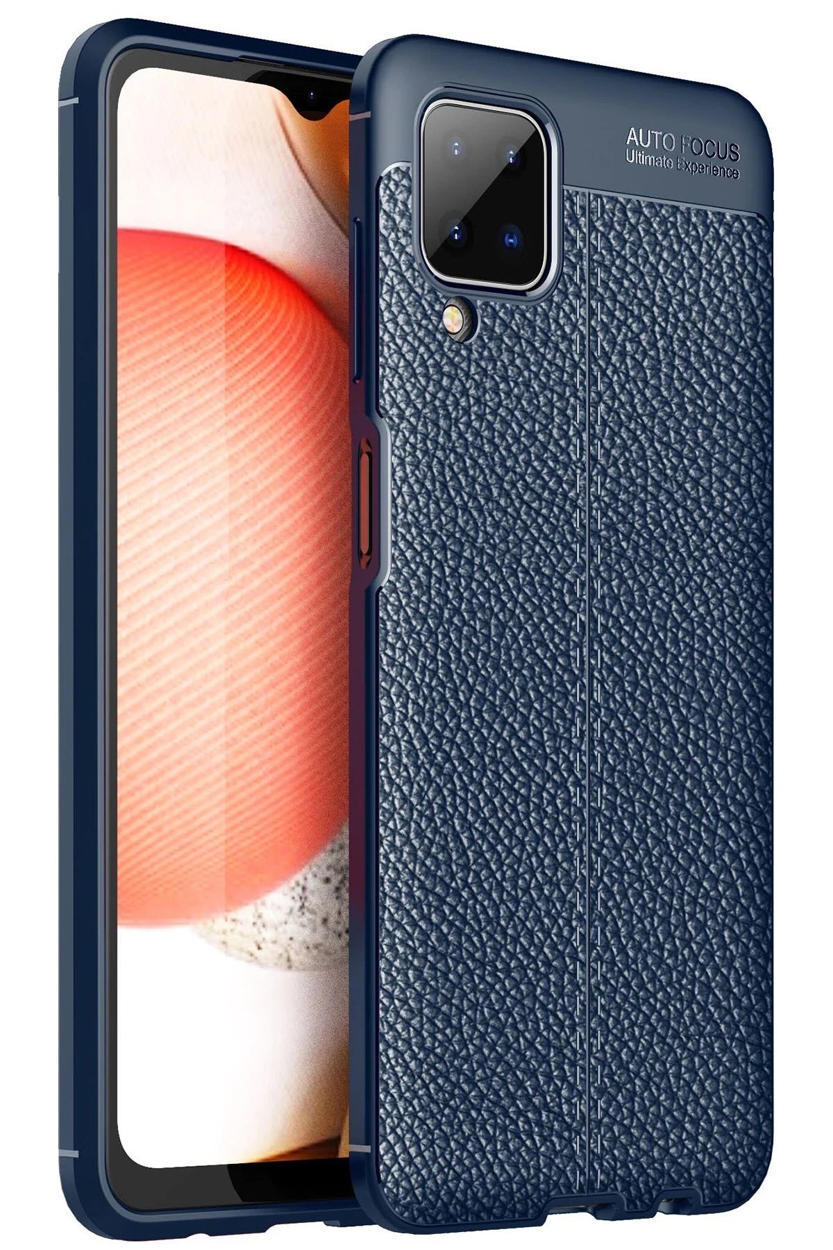 Samsung Galaxy A12 Kılıf Auto Focus Kapak - Lacivert-(5796)