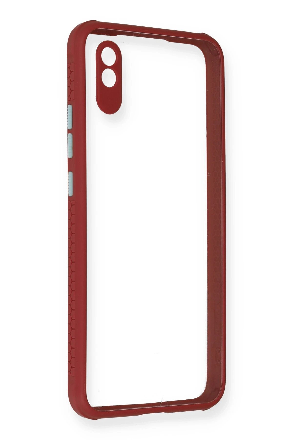 Xiaomi Redmi 9A Kılıf Miami Şeffaf Silikon - Fuşya-(5796)
