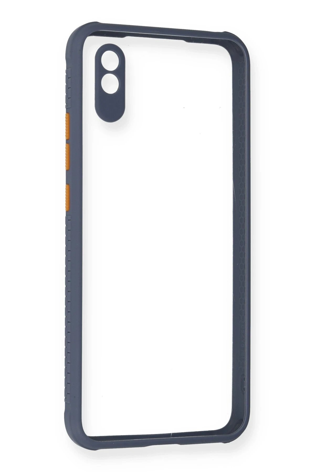 Xiaomi Redmi 9A Kılıf Miami Şeffaf Silikon - Gri-(5796)