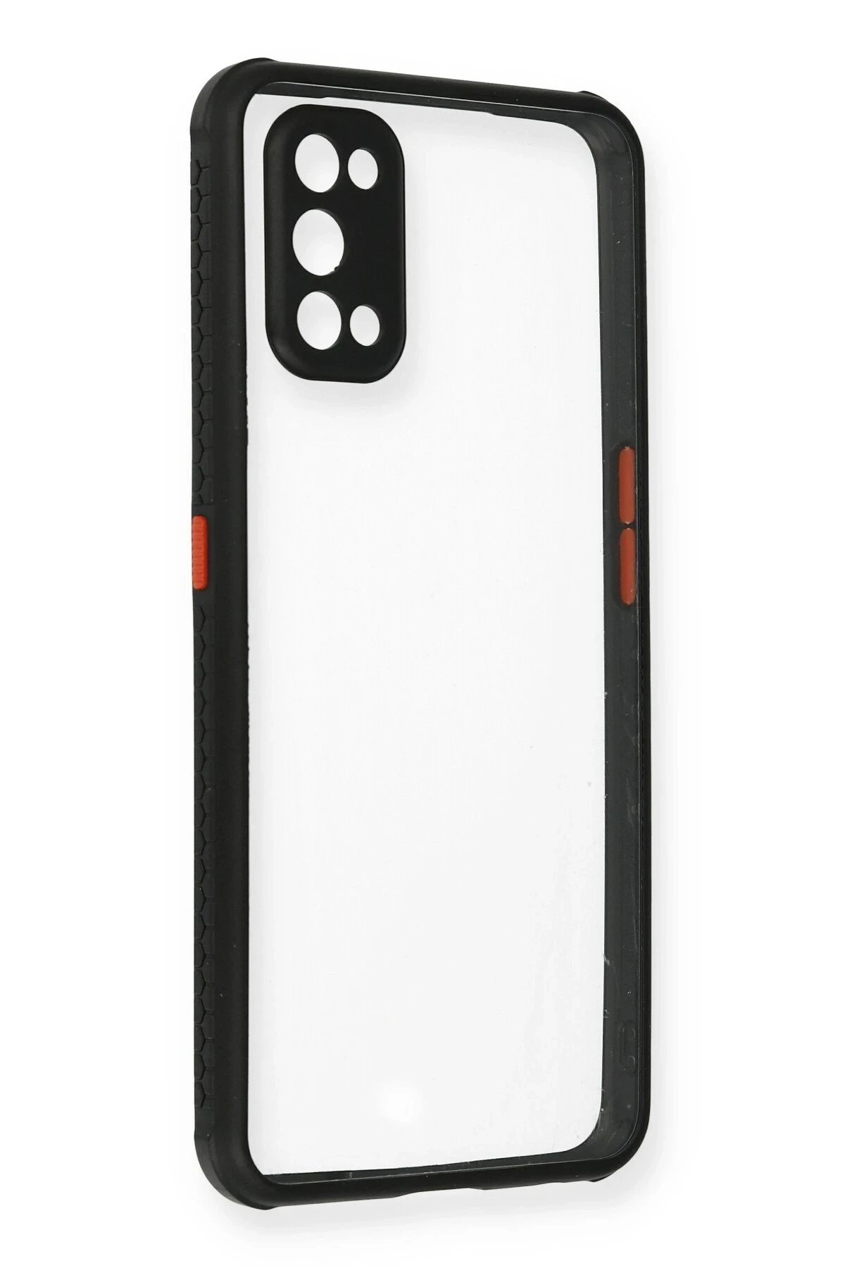 Realme 7 Pro Kılıf Miami Şeffaf Silikon - Siyah-(5796)