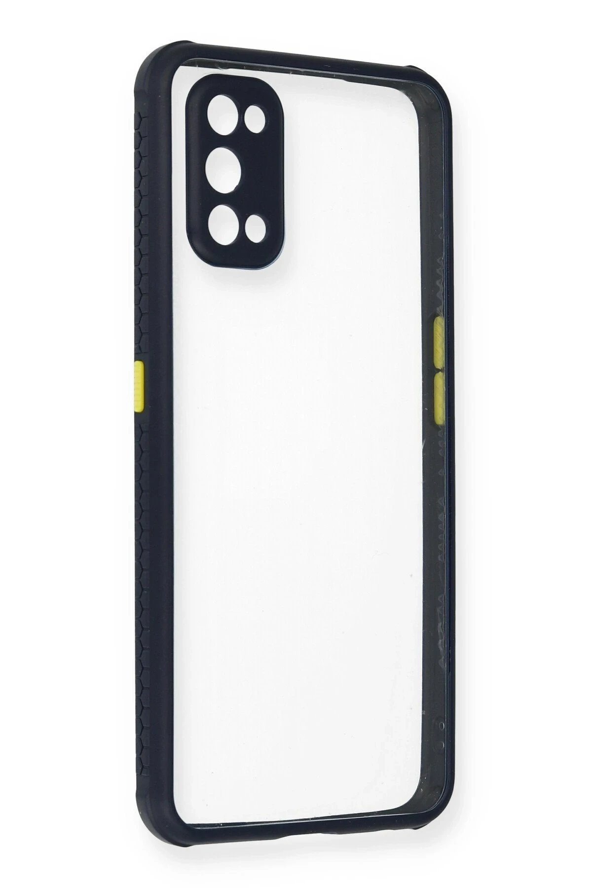 Realme 7 Pro Kılıf Miami Şeffaf Silikon - Lacivert-(5796)