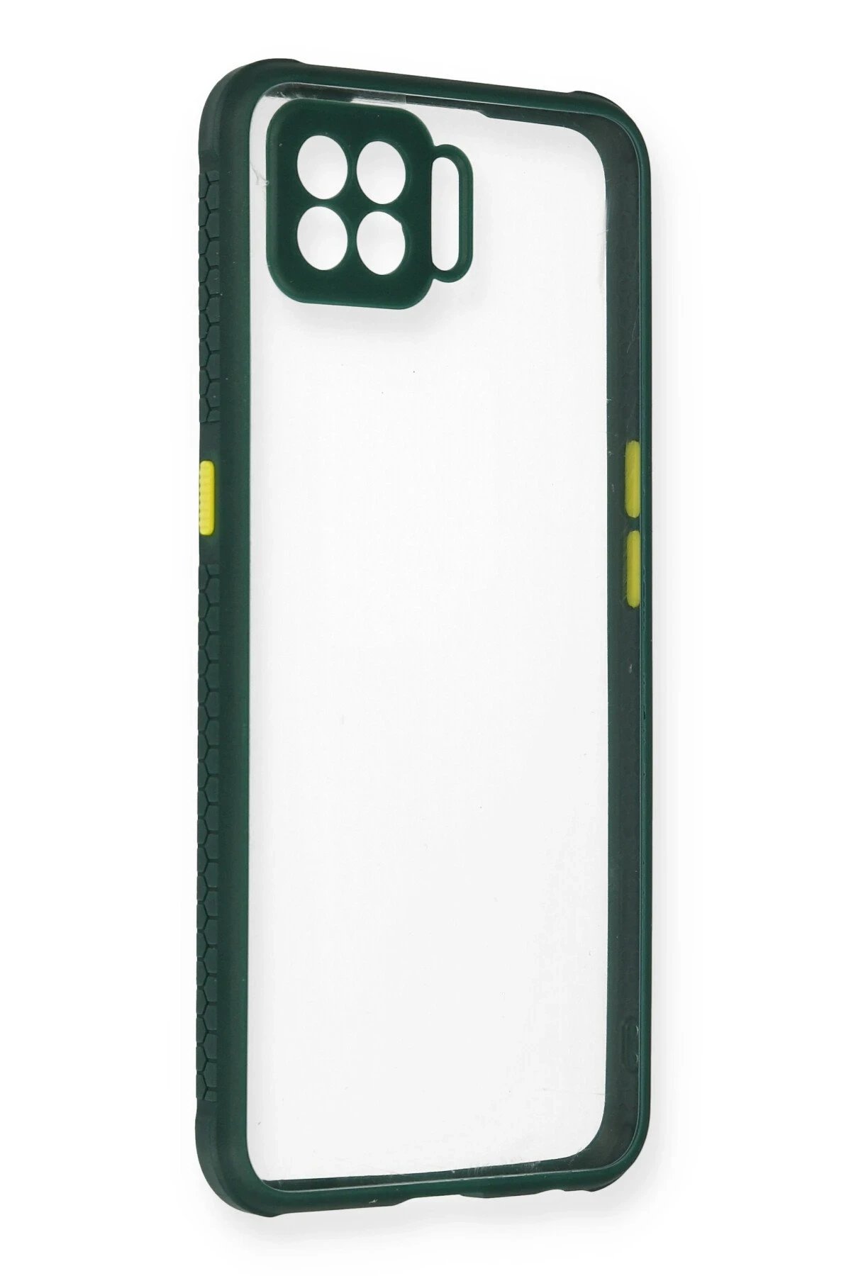 Oppo A73 Kılıf Miami Şeffaf Silikon - Koyu Yeşil-(5796)
