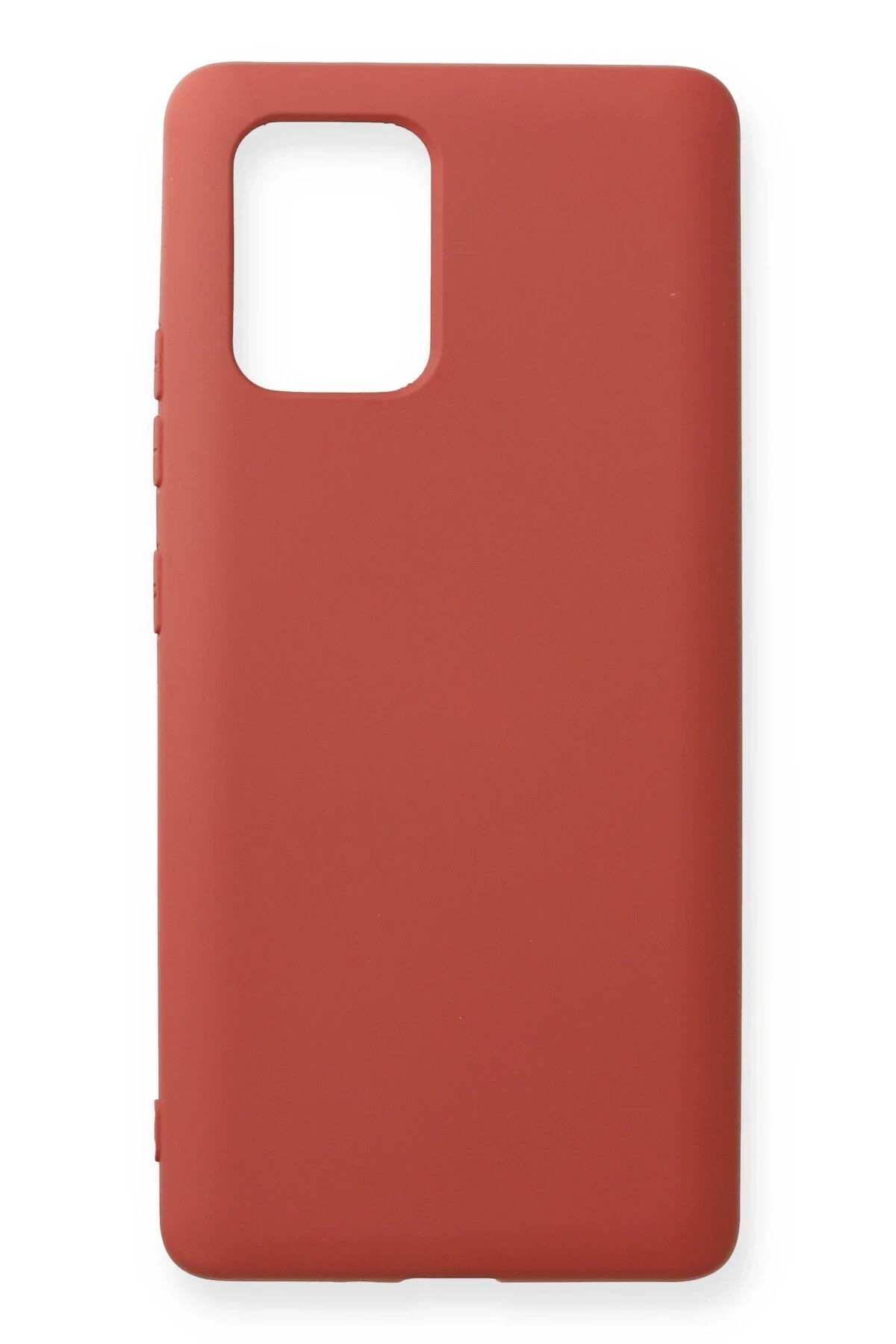 Samsung Galaxy A91 / S10 Lite Kılıf Nano içi Kadife Silikon - Kiremit-(5796)
