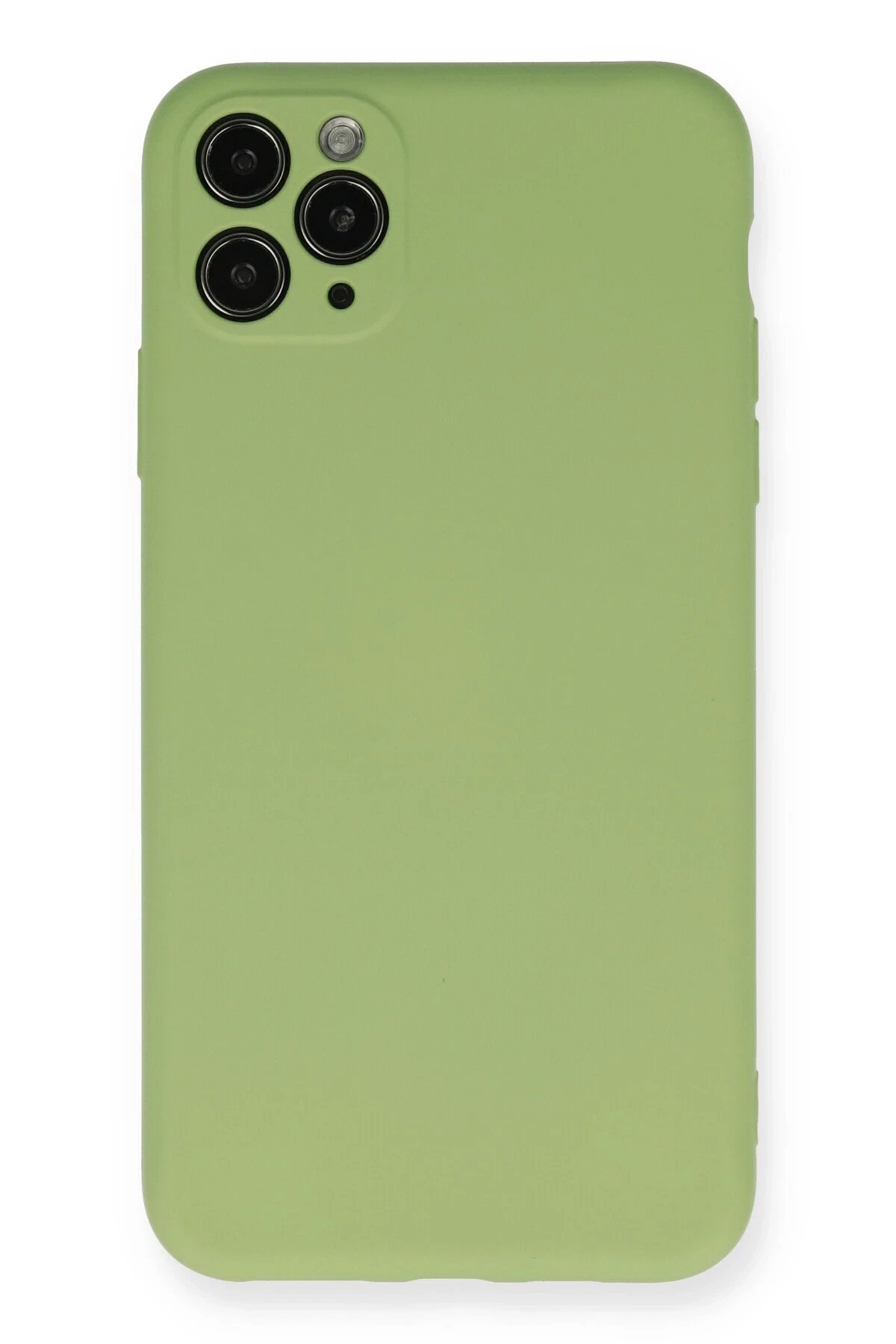 iPhone 11 Pro Max Kılıf Nano içi Kadife Silikon- Yeşil-(5796)