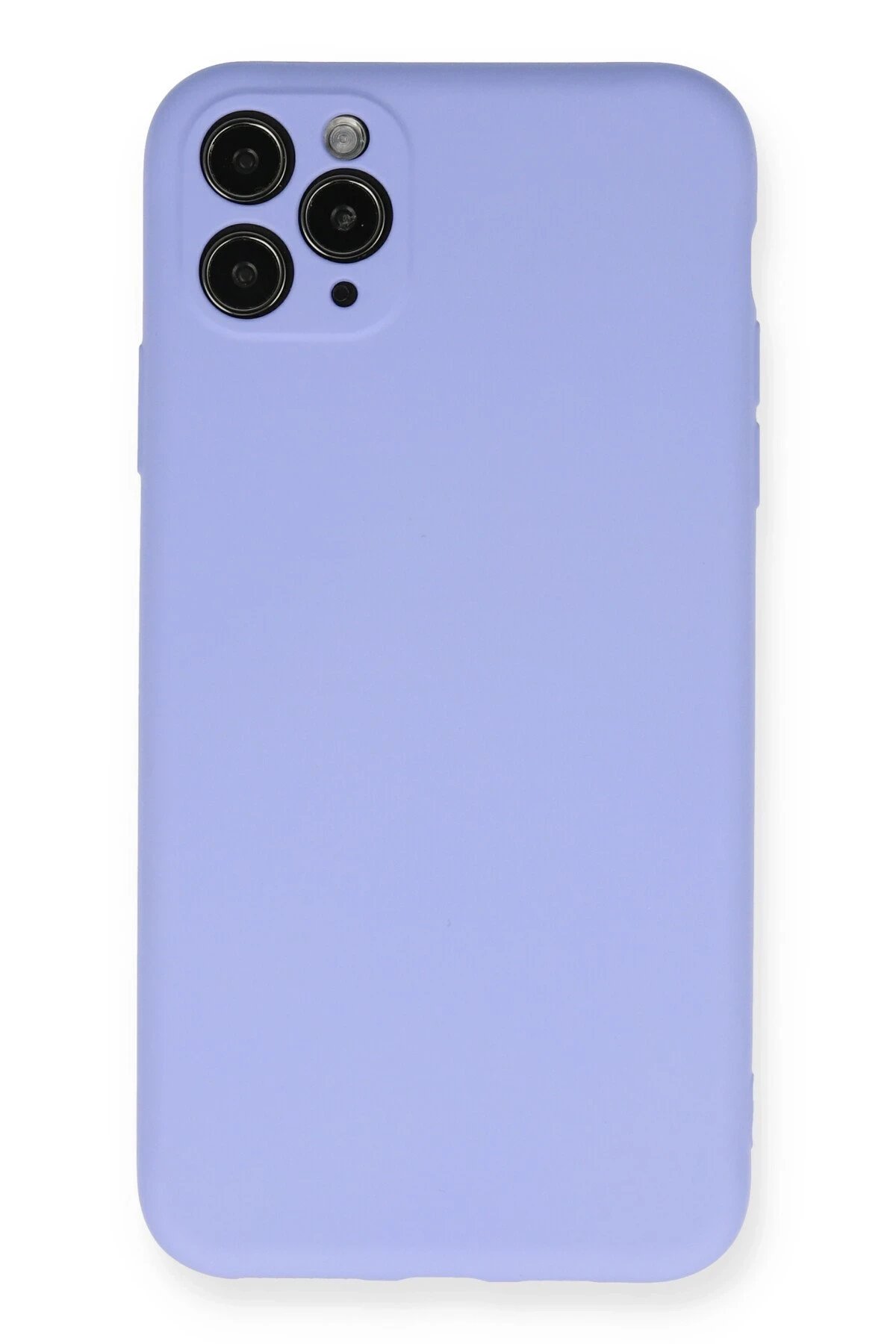 iPhone 11 Pro Max Kılıf Nano içi Kadife Silikon - Lila-(5796)