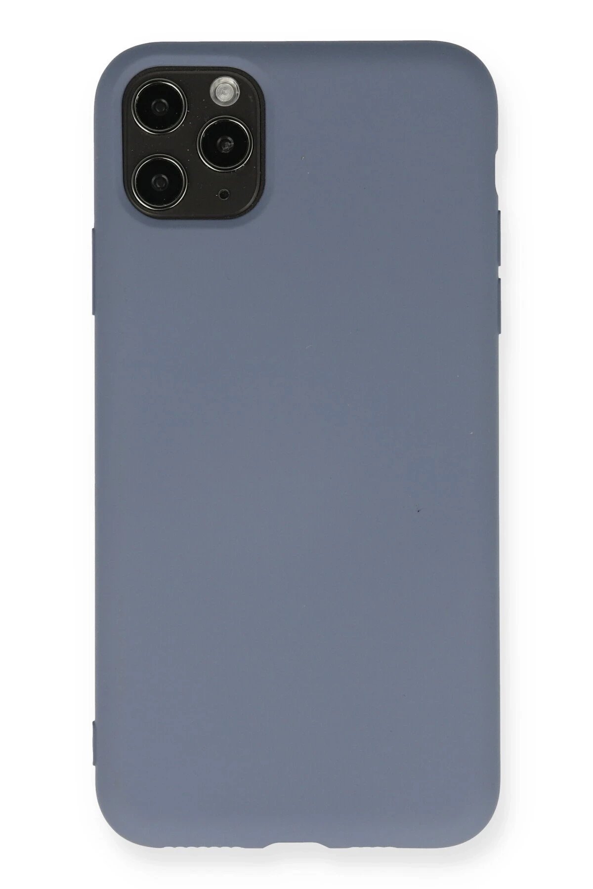 iPhone 11 Pro Max Kılıf Nano içi Kadife Silikon - Gri-(5796)