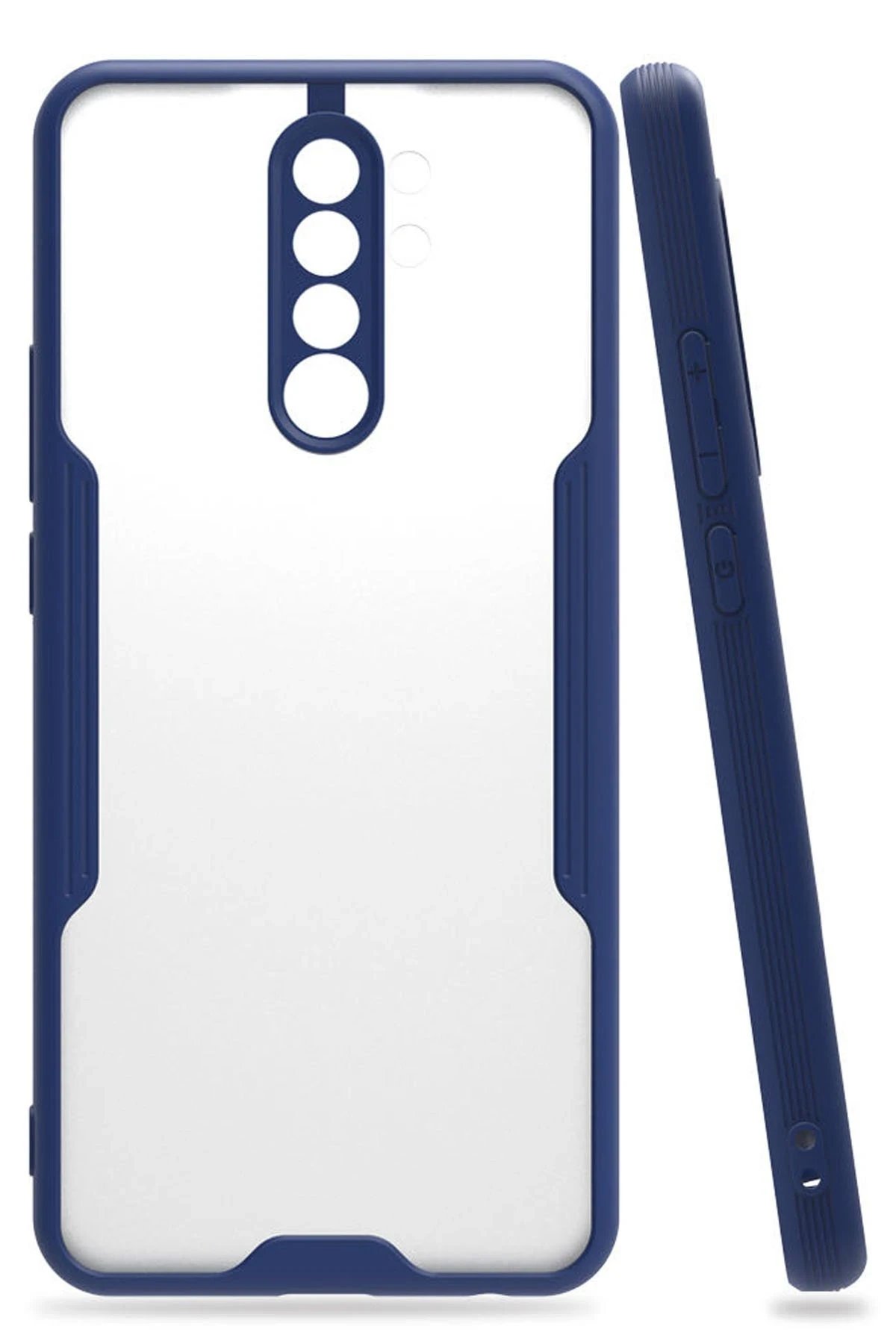 Xiaomi Redmi 9 Kılıf Platin Silikon - Lacivert-(5796)