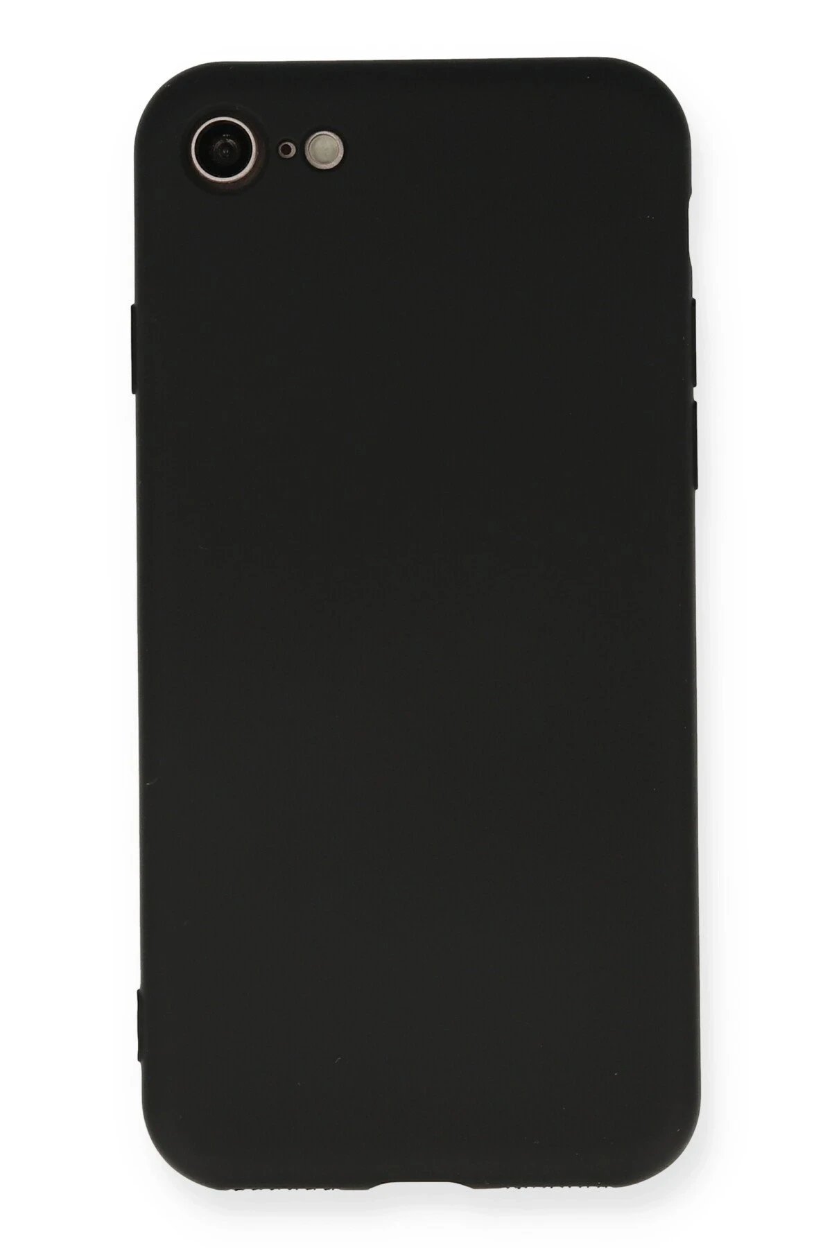 iPhone 7 Kılıf Nano içi Kadife Silikon - Siyah-(5796)