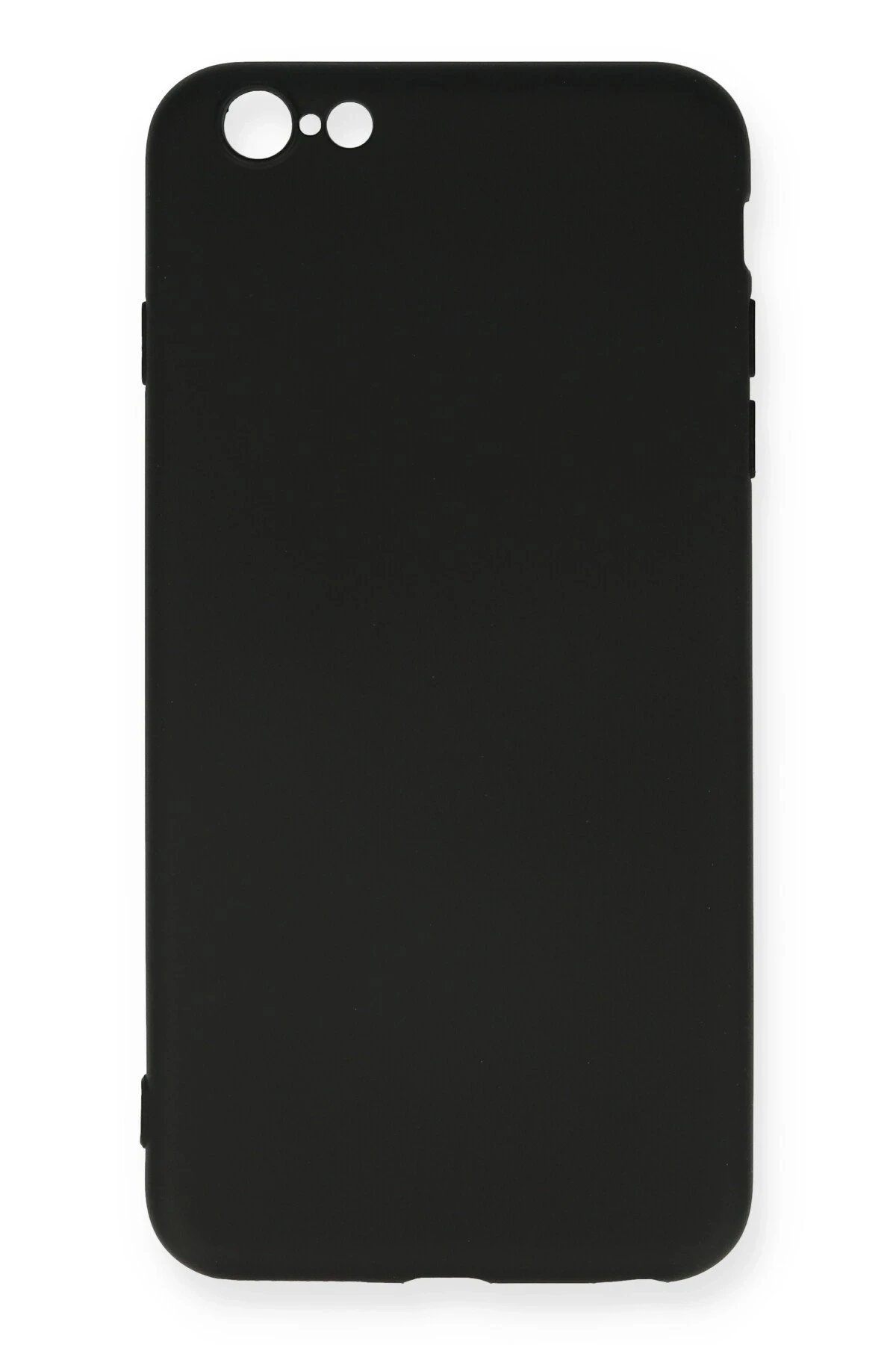 iPhone 6 Plus Kılıf Nano içi Kadife Silikon - Siyah-(5796)