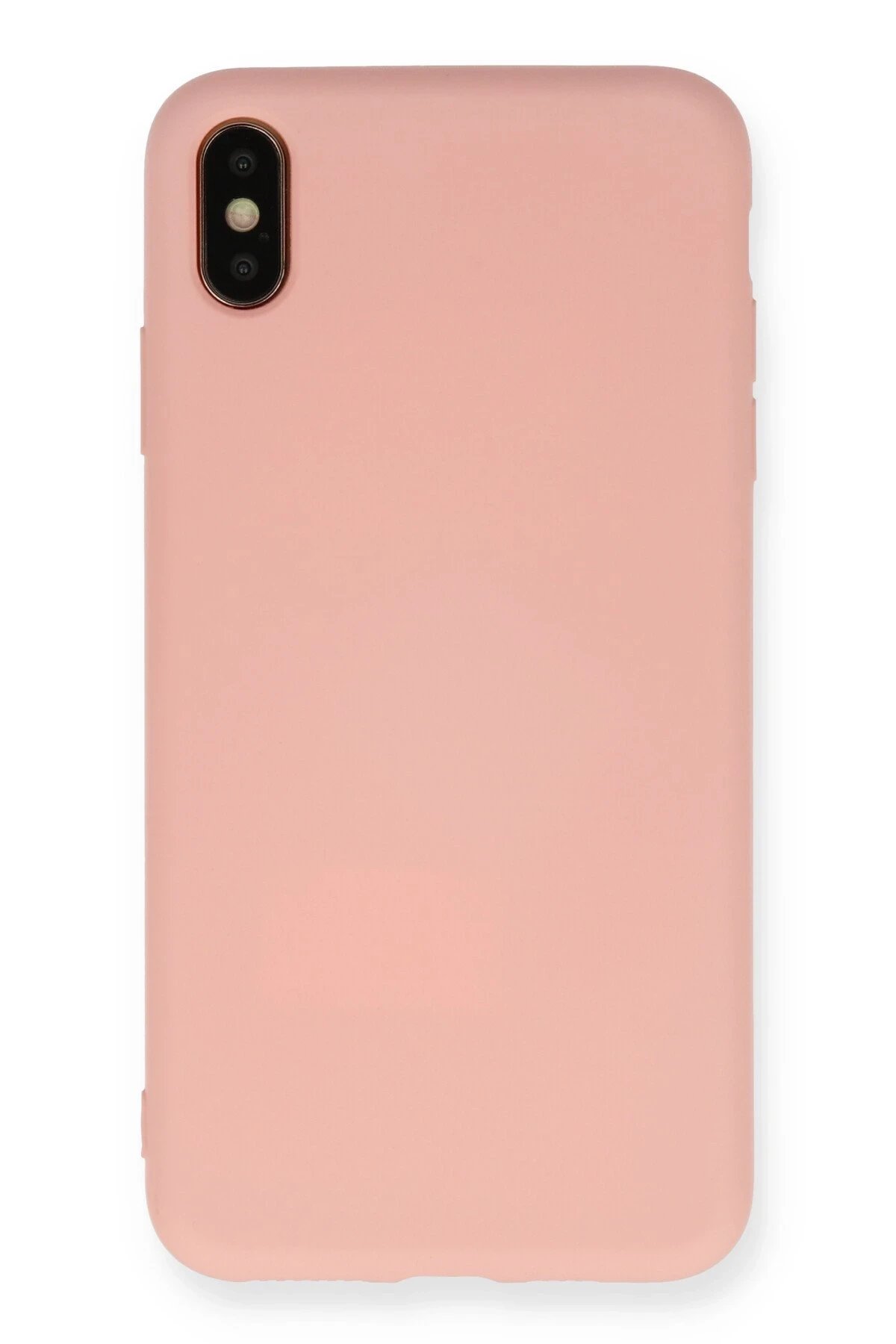 iPhone XS Max Kılıf Nano içi Kadife Silikon - Pembe-(5796)