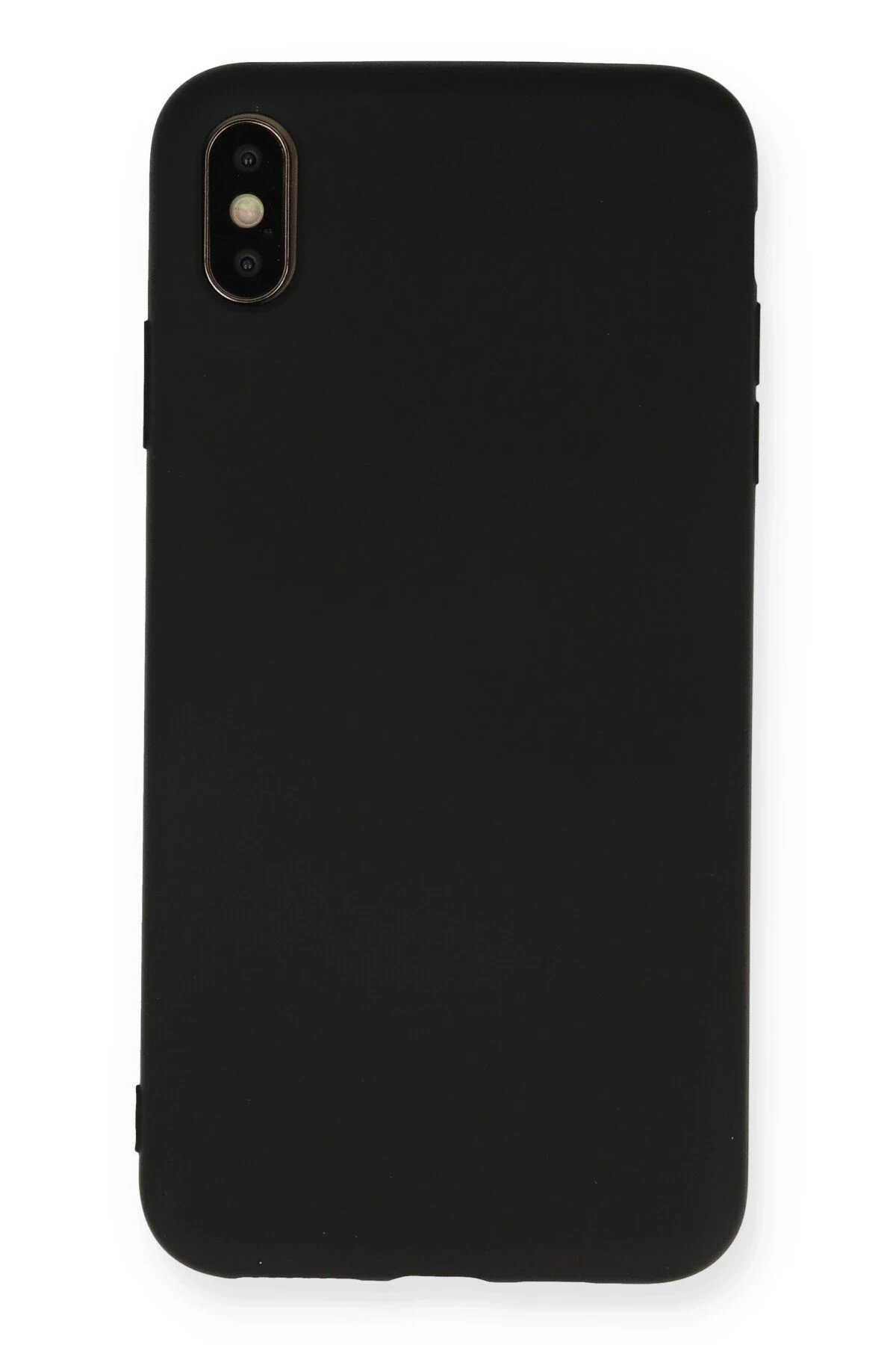 iPhone XS Max Kılıf Nano içi Kadife Silikon - Siyah-(5796)