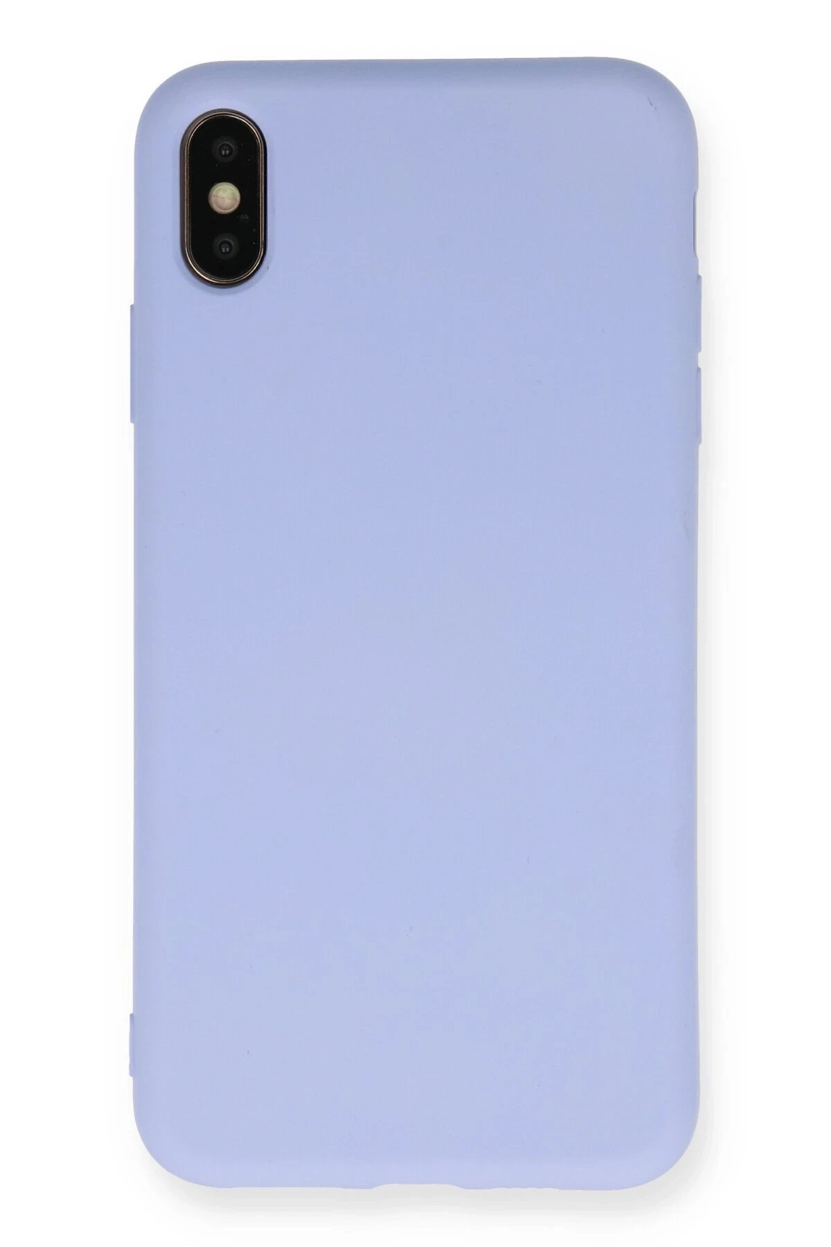iPhone XS Max Kılıf Nano içi Kadife Silikon - Lila-(5796)