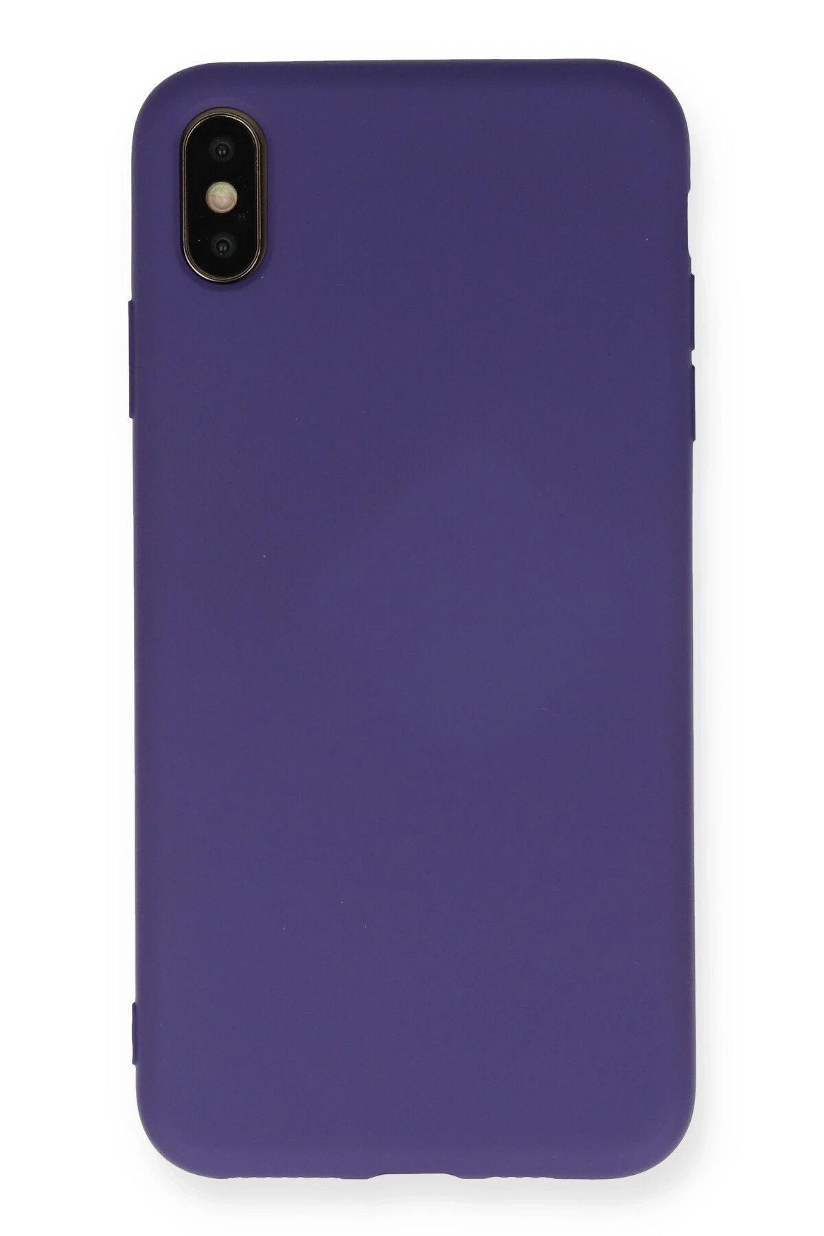 iPhone XS Max Kılıf Nano içi Kadife Silikon - Mor-(5796)