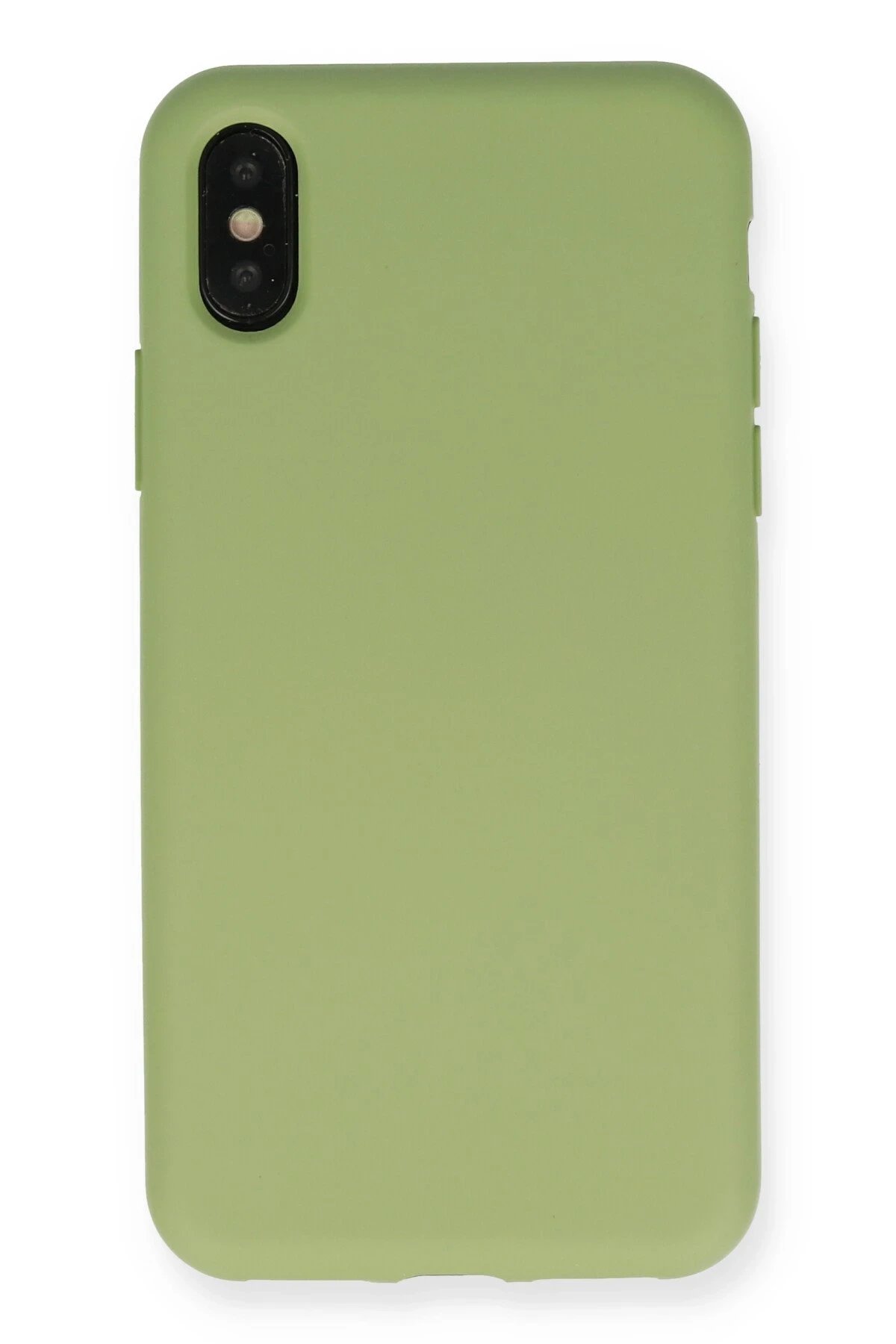 iPhone XS Max Kılıf Nano içi Kadife Silikon - Yeşil-(5796)