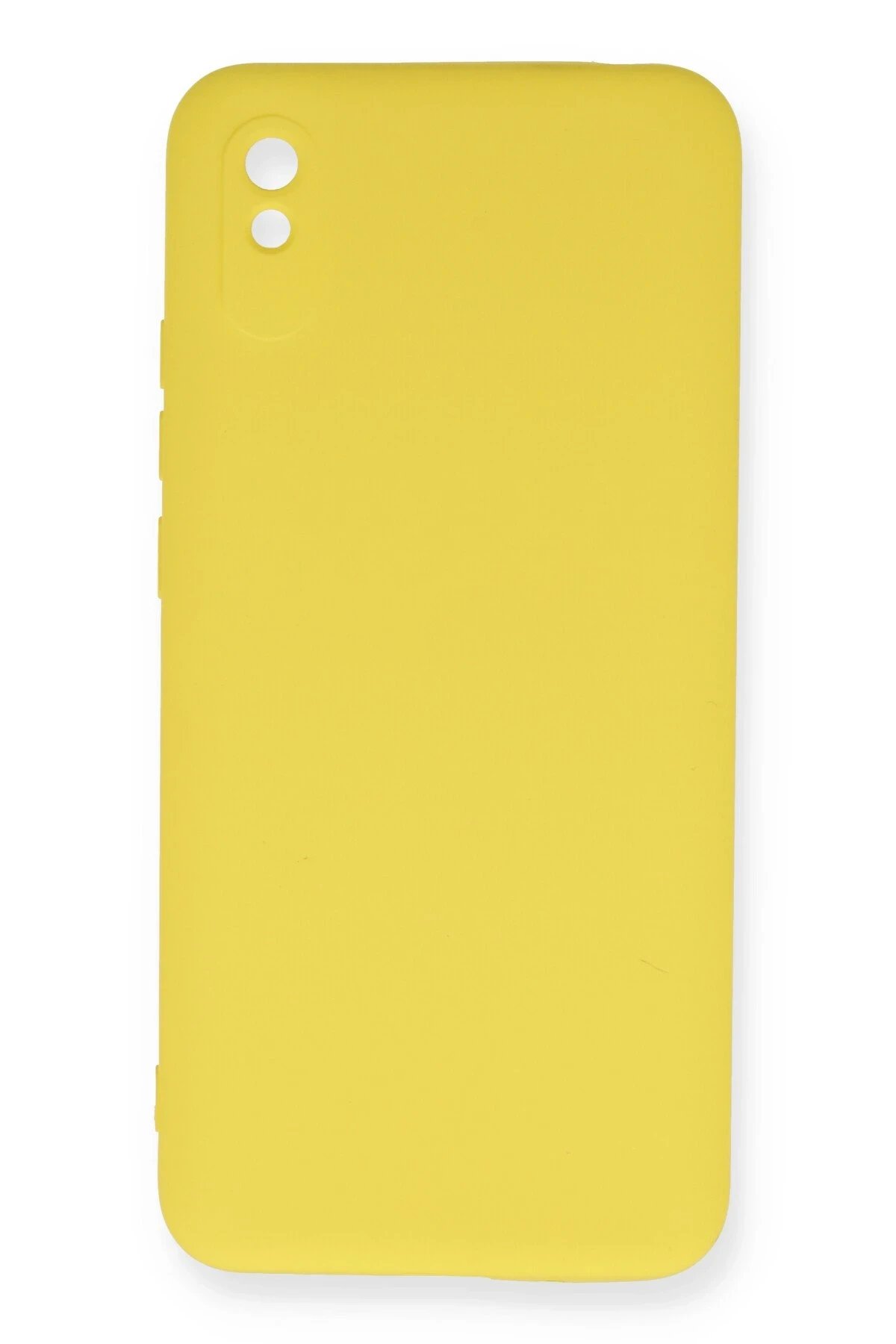 Xiaomi Redmi 9A Kılıf Nano içi Kadife Silikon - Sarı-(5796)