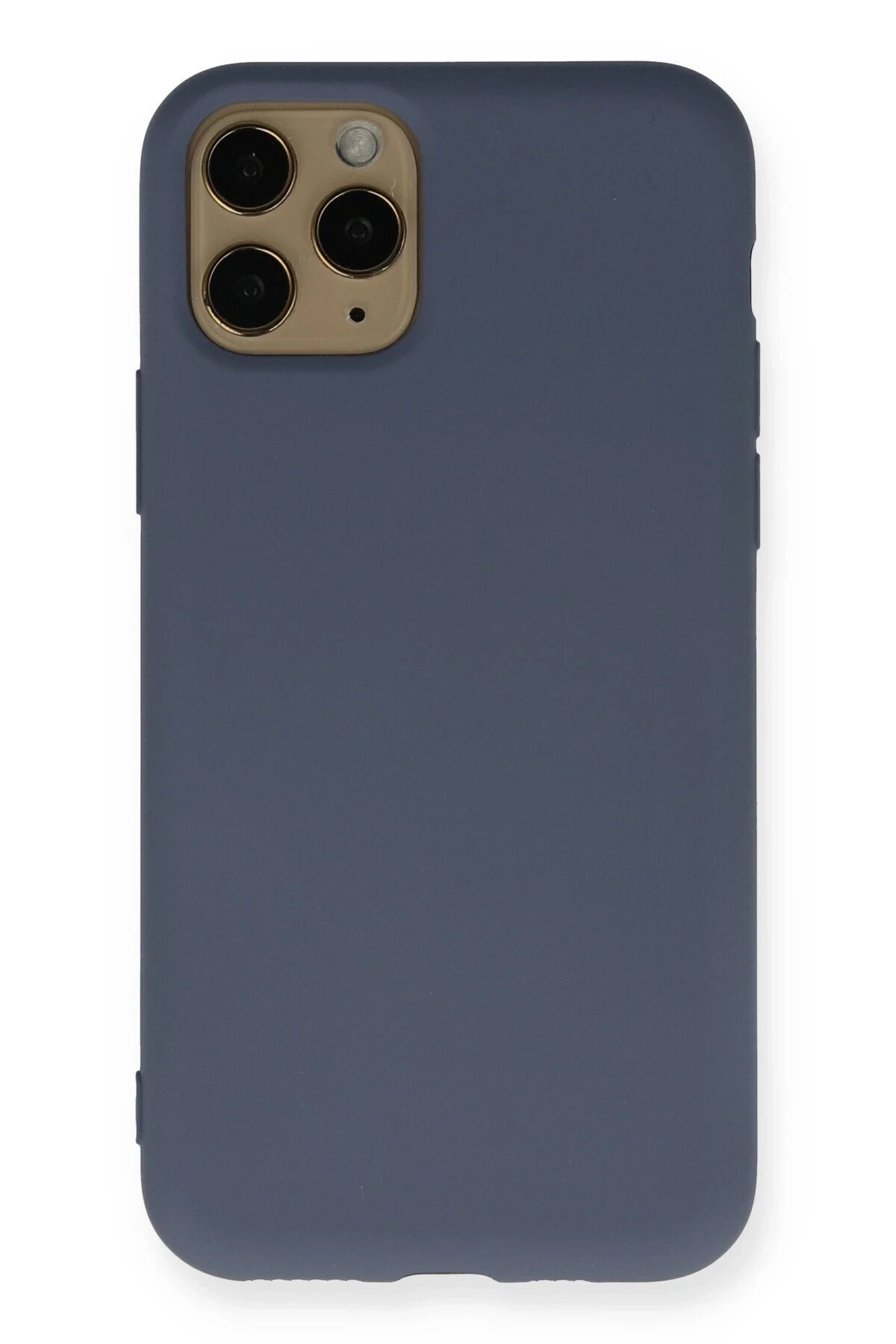 iPhone 11 Pro Kılıf Nano içi Kadife Silikon - Gri-(5796)