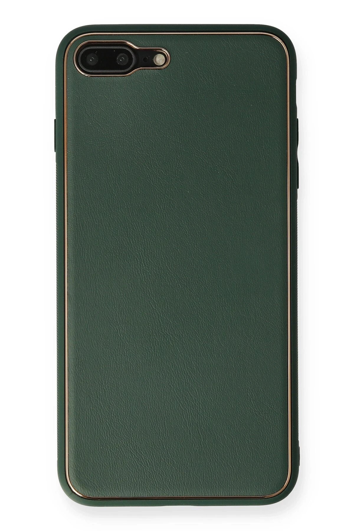 iPhone 8 Plus Kılıf Coco Deri Silikon Kapak - Yeşil-(5796)