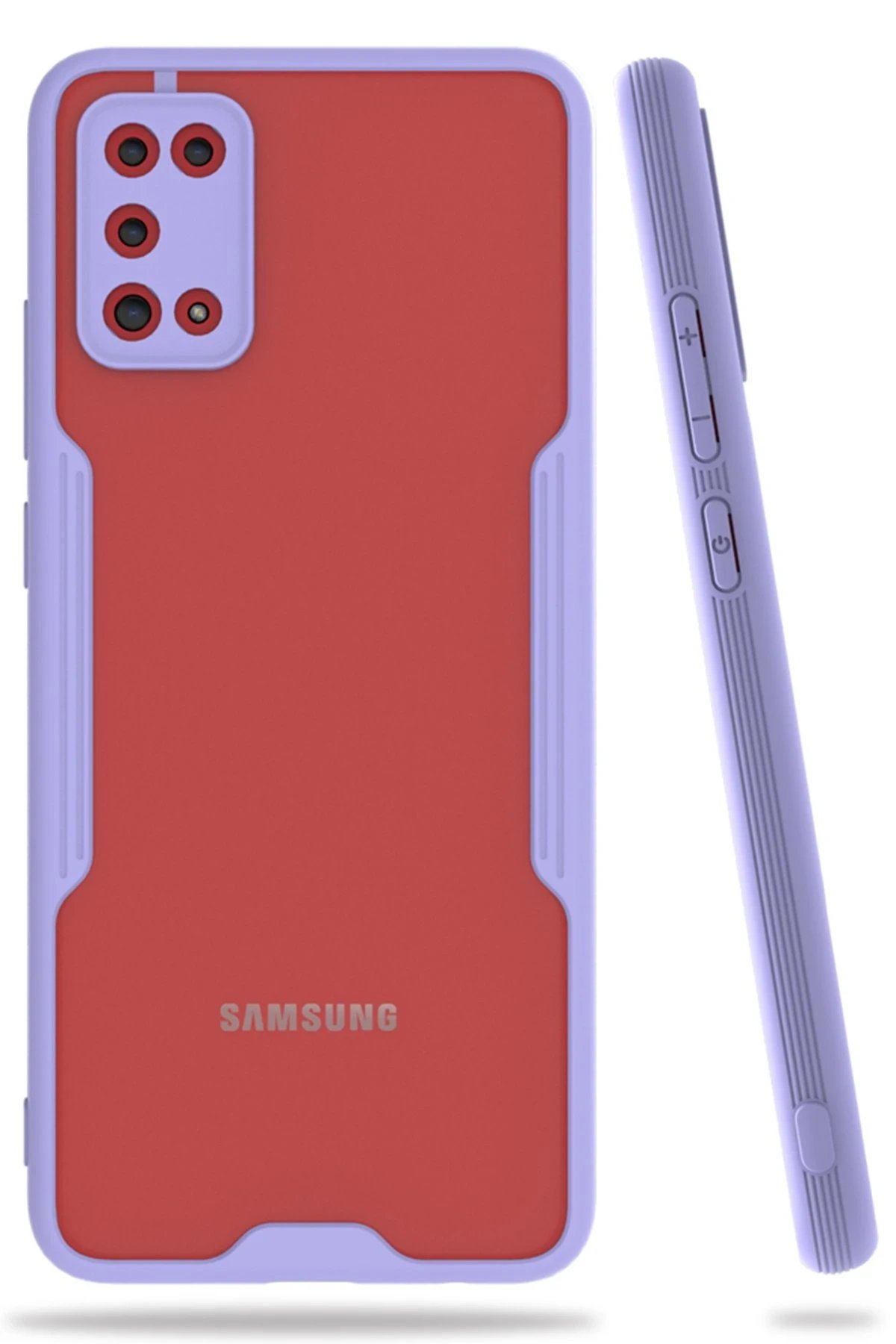 Samsung Galaxy A02S Kılıf Platin Silikon - Lila-(5796)
