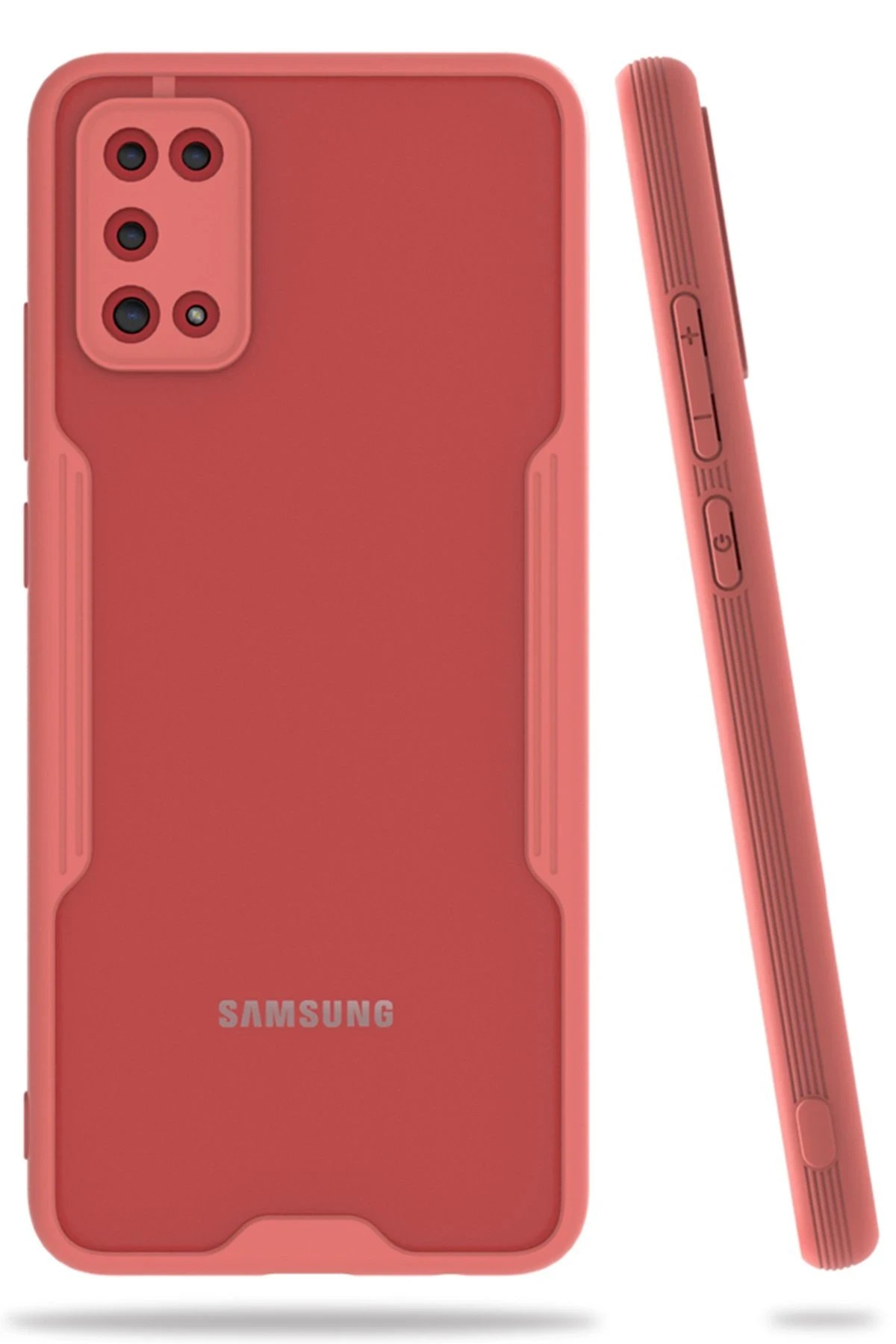 Samsung Galaxy A02S Kılıf Platin Silikon - Pembe-(5796)