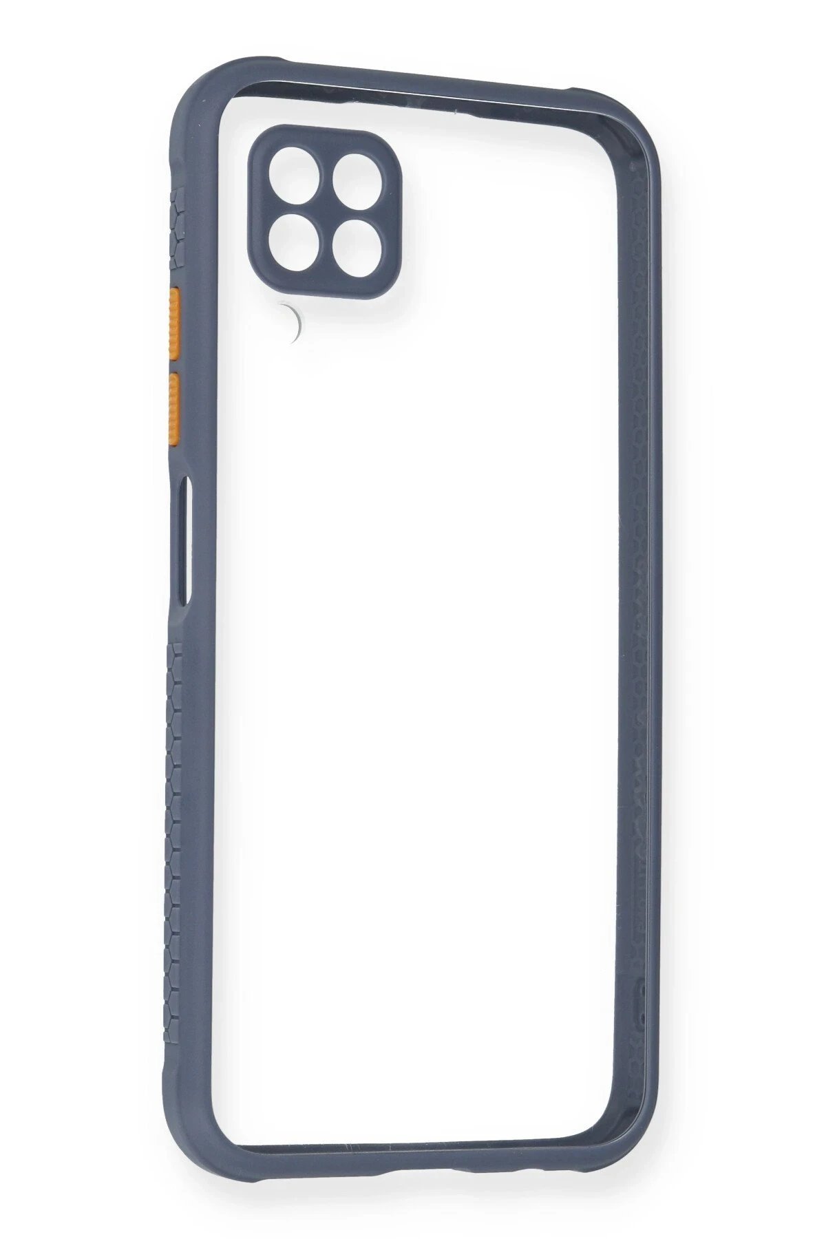 Huawei P40 Lite Kılıf Miami Şeffaf Silikon - Gri-(5796)