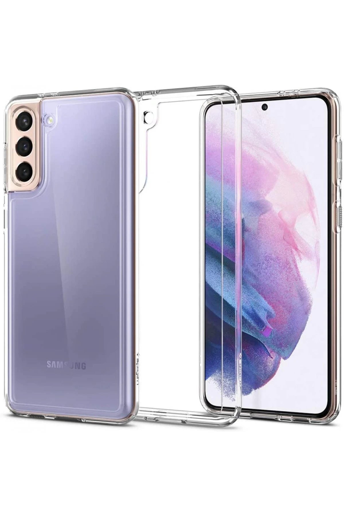Samsung Galaxy S21 Kılıf Lüx Şeffaf Silikon-(5796)